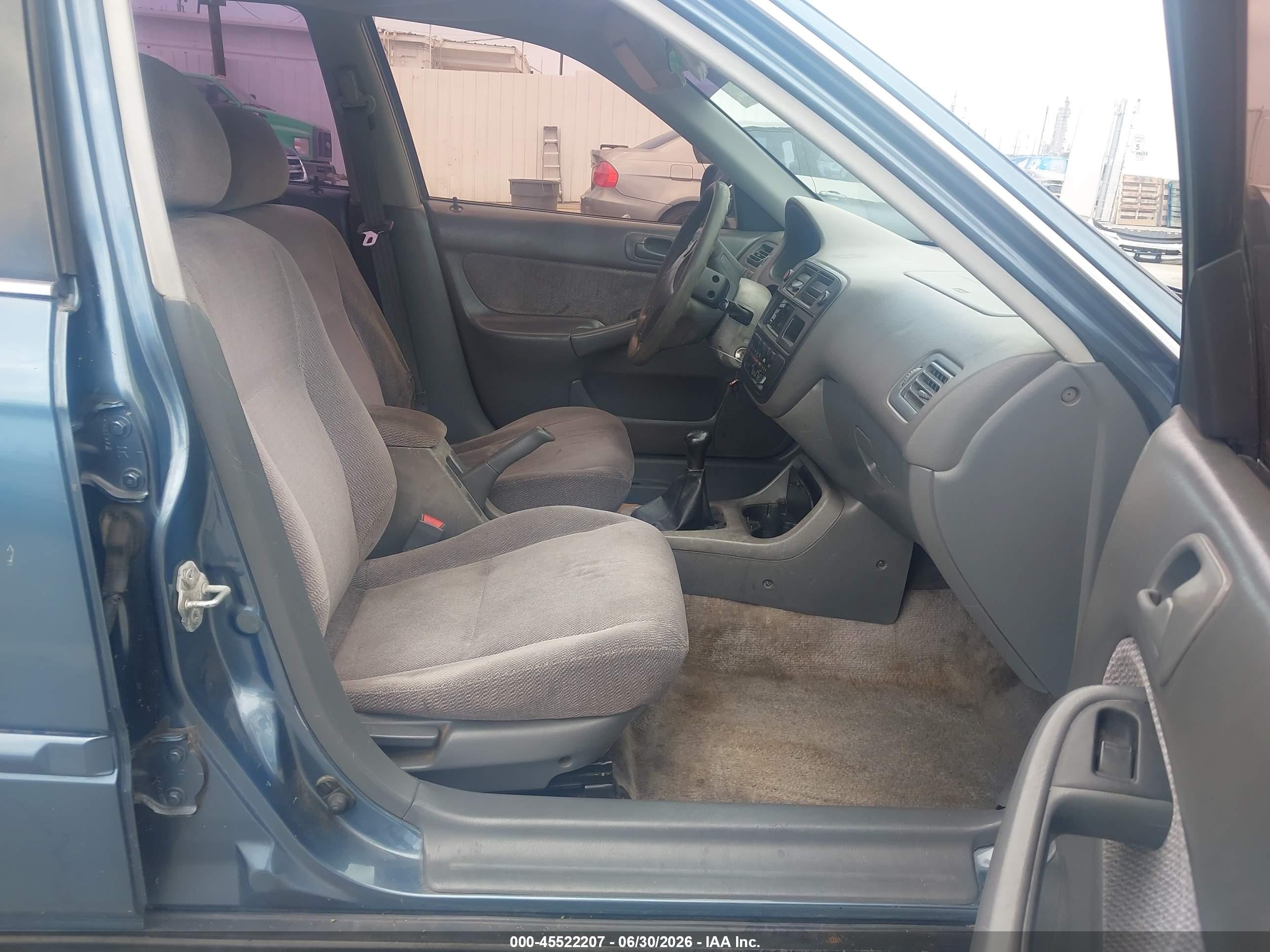 1998 Honda Civic Lx Blue vin: 2HGEJ6577WH500982