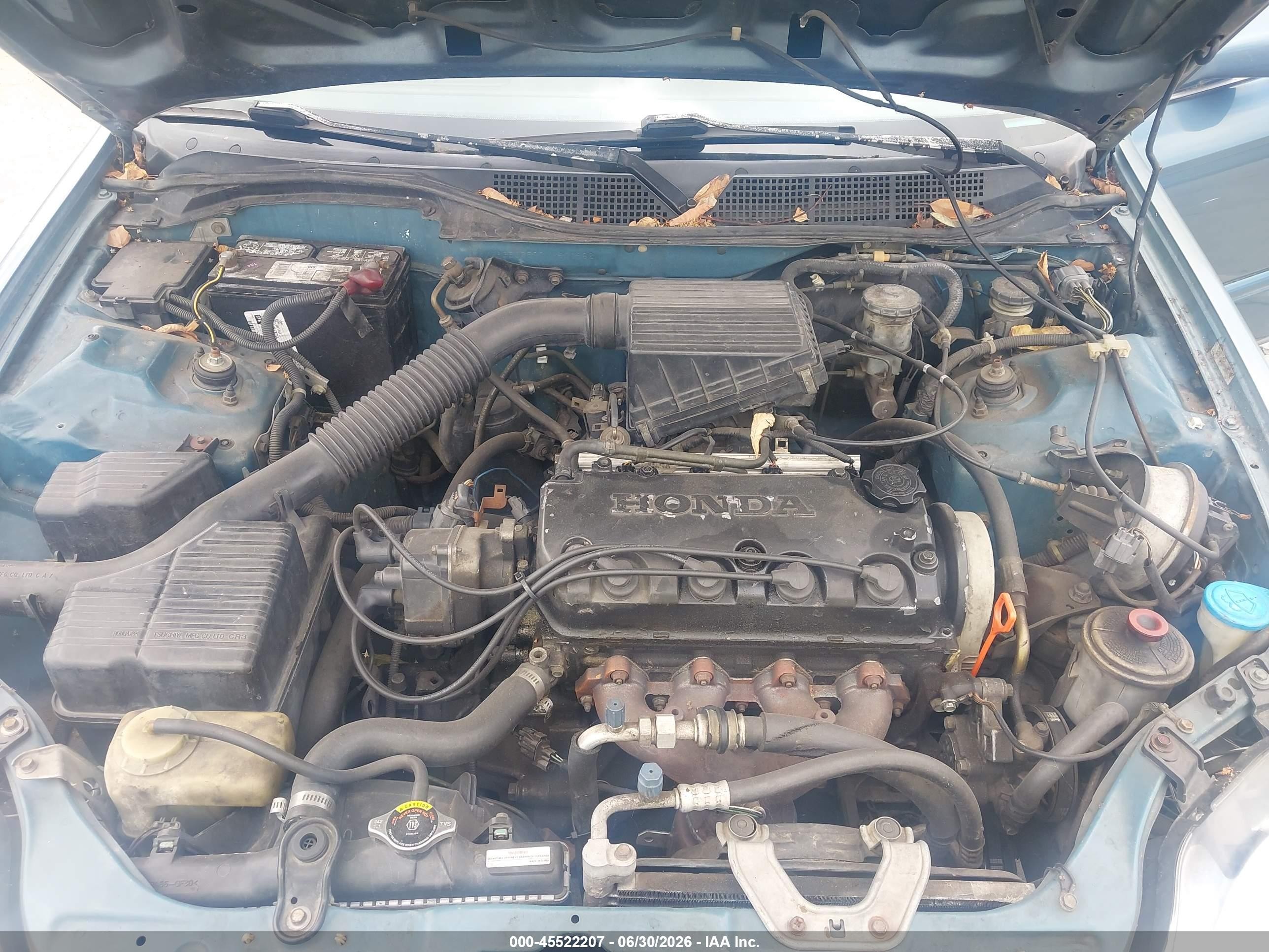 1998 Honda Civic Lx Blue vin: 2HGEJ6577WH500982