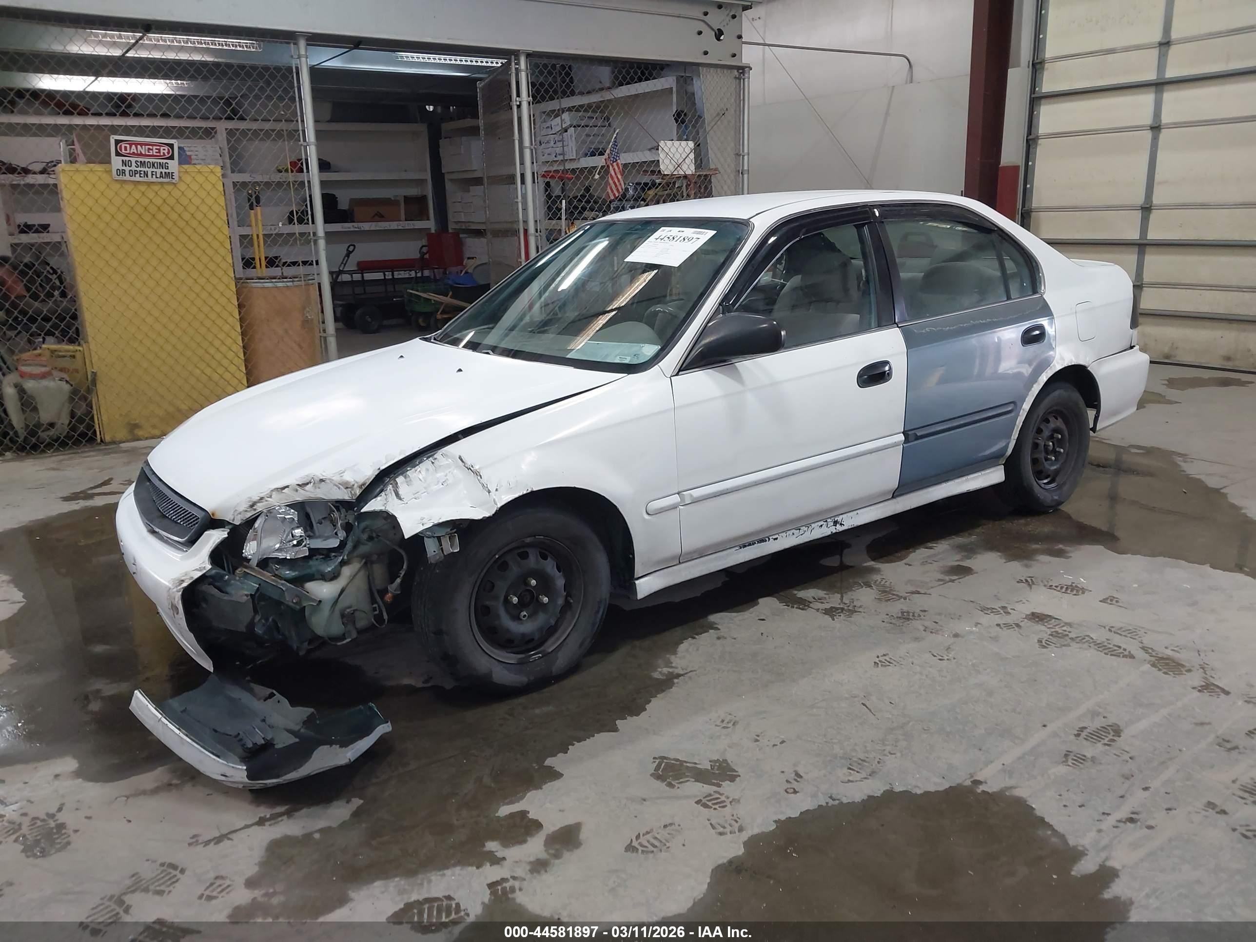 1999 Honda Civic Lx White vin: 2HGEJ6577XH504189