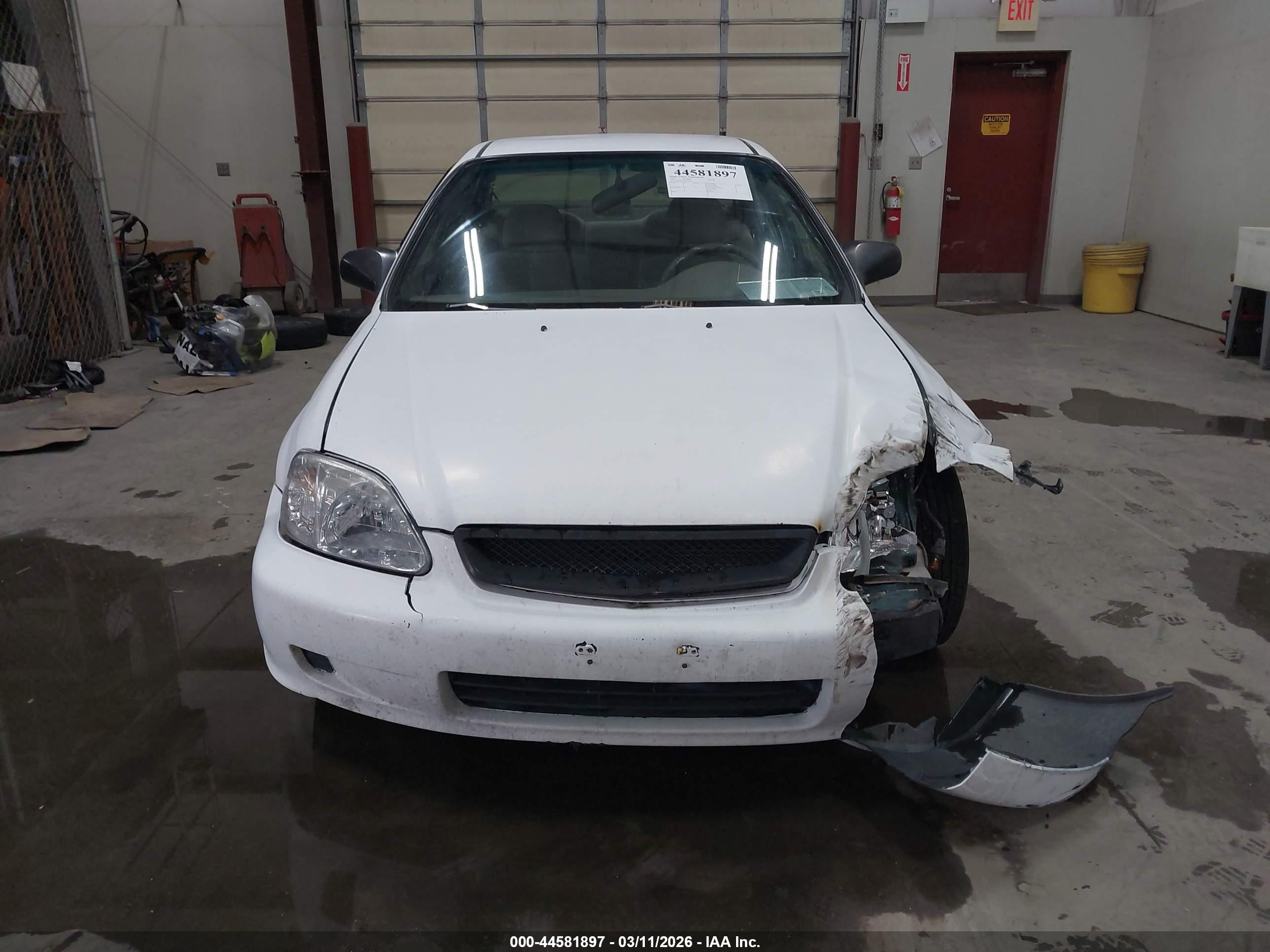 1999 Honda Civic Lx White vin: 2HGEJ6577XH504189