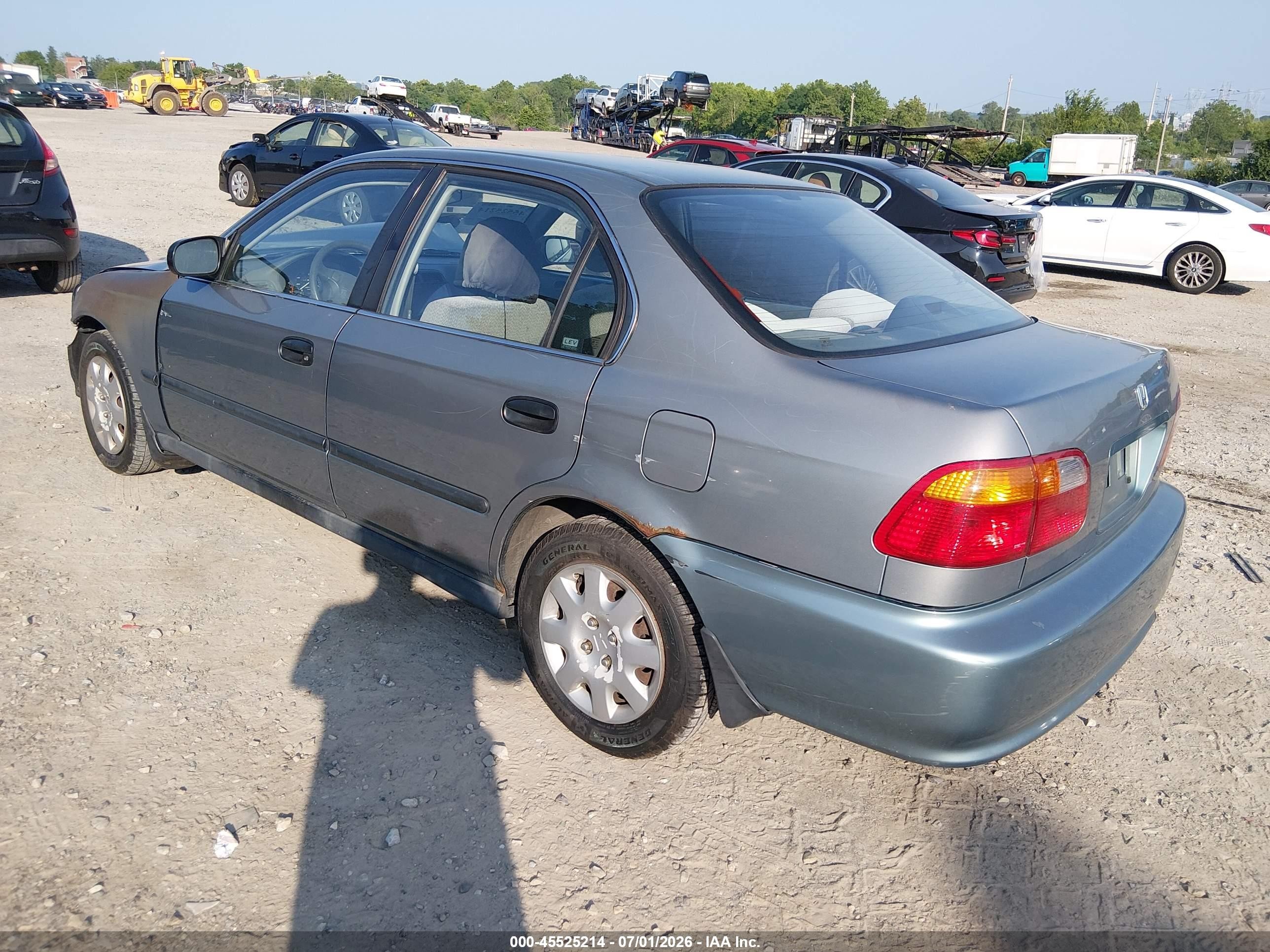 1999 Honda Civic Lx Blue vin: 2HGEJ6579XH576754
