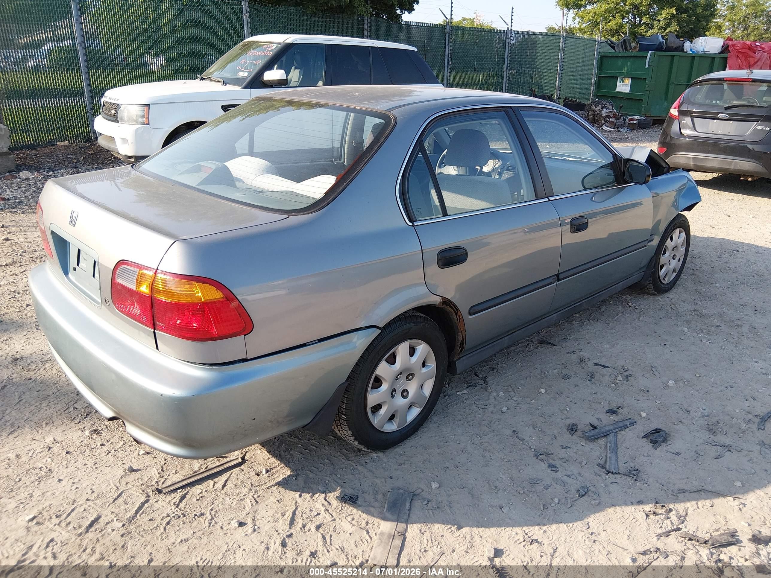 1999 Honda Civic Lx Blue vin: 2HGEJ6579XH576754