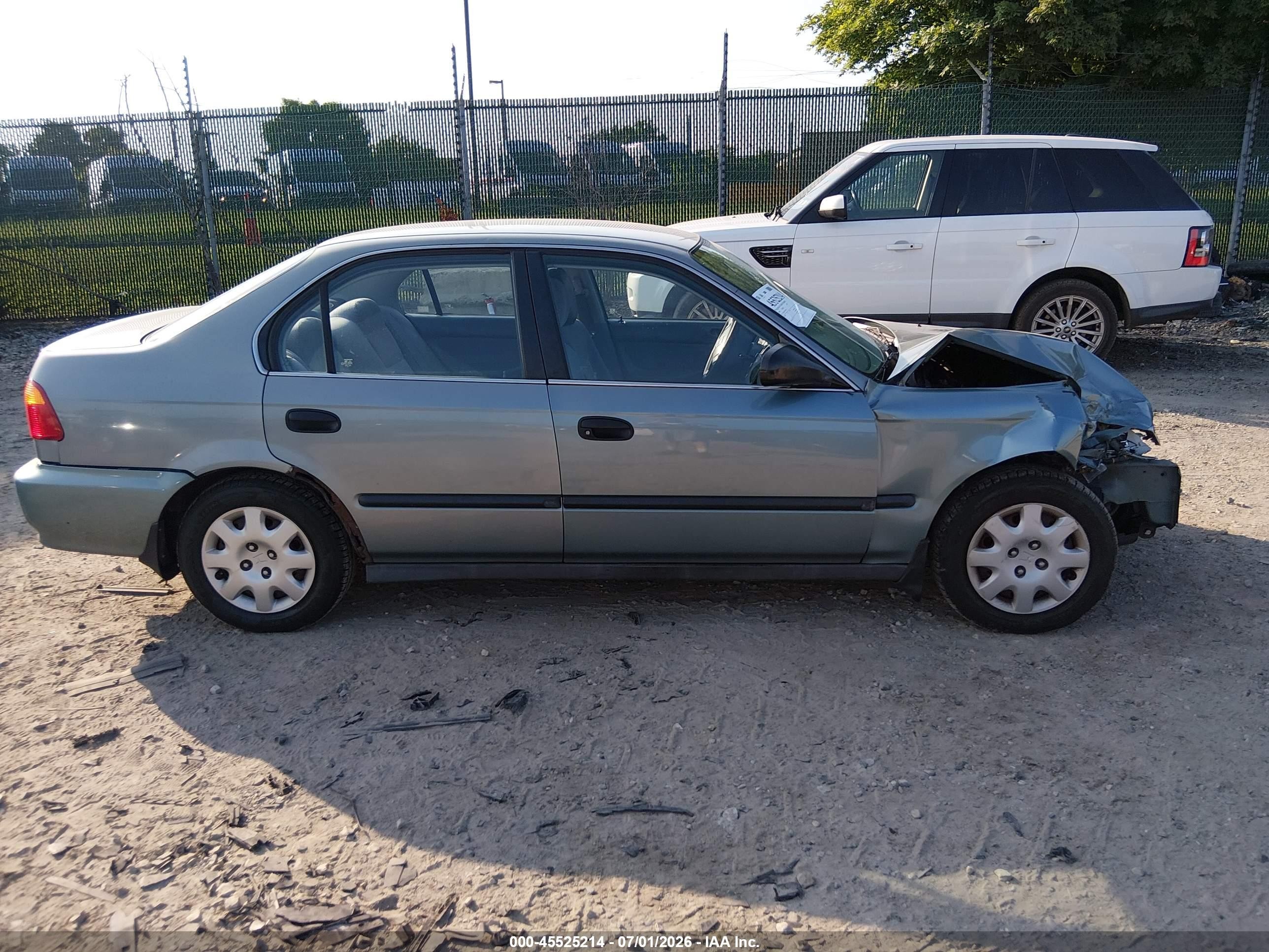 1999 Honda Civic Lx Blue vin: 2HGEJ6579XH576754