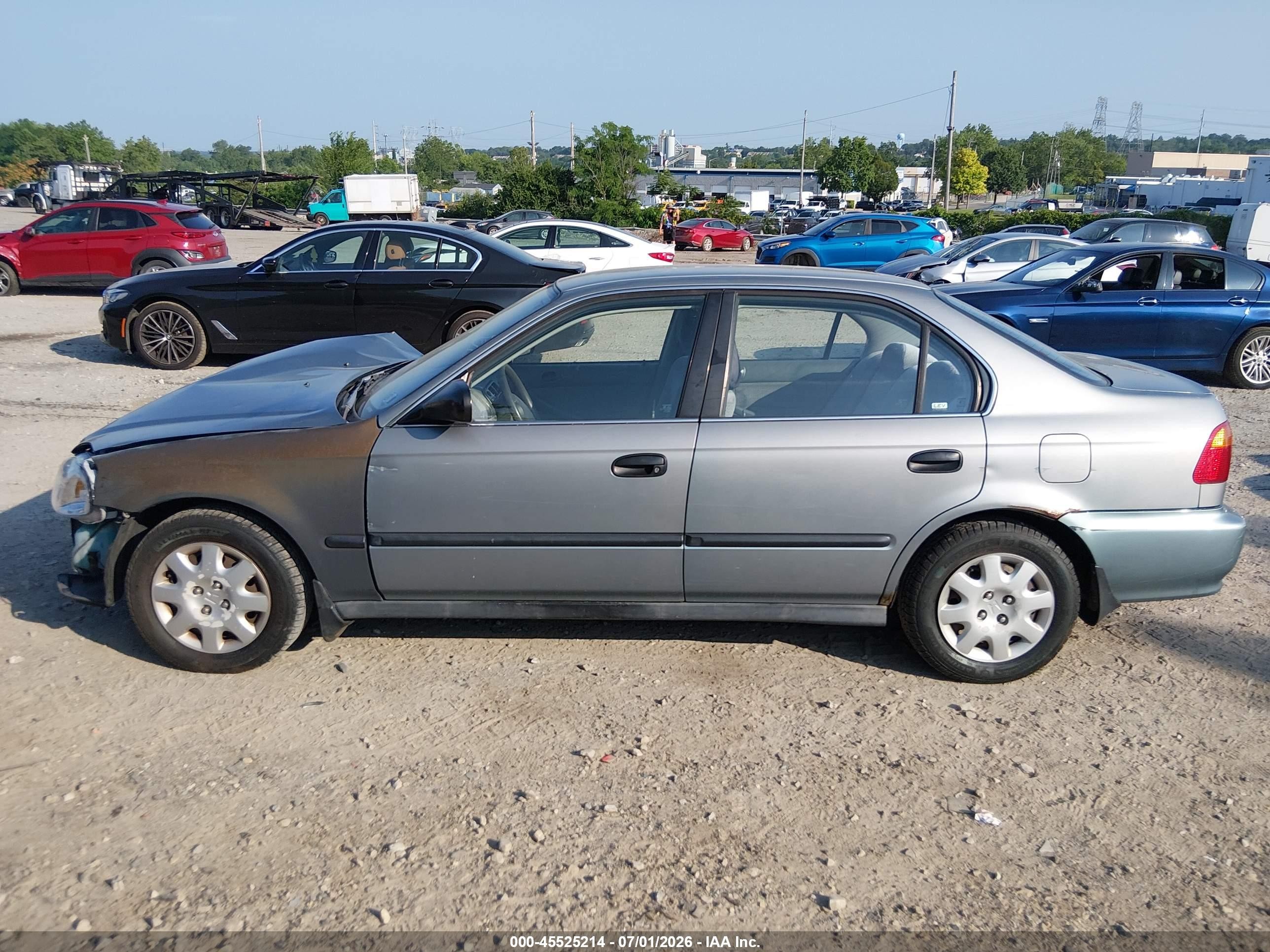 1999 Honda Civic Lx Blue vin: 2HGEJ6579XH576754
