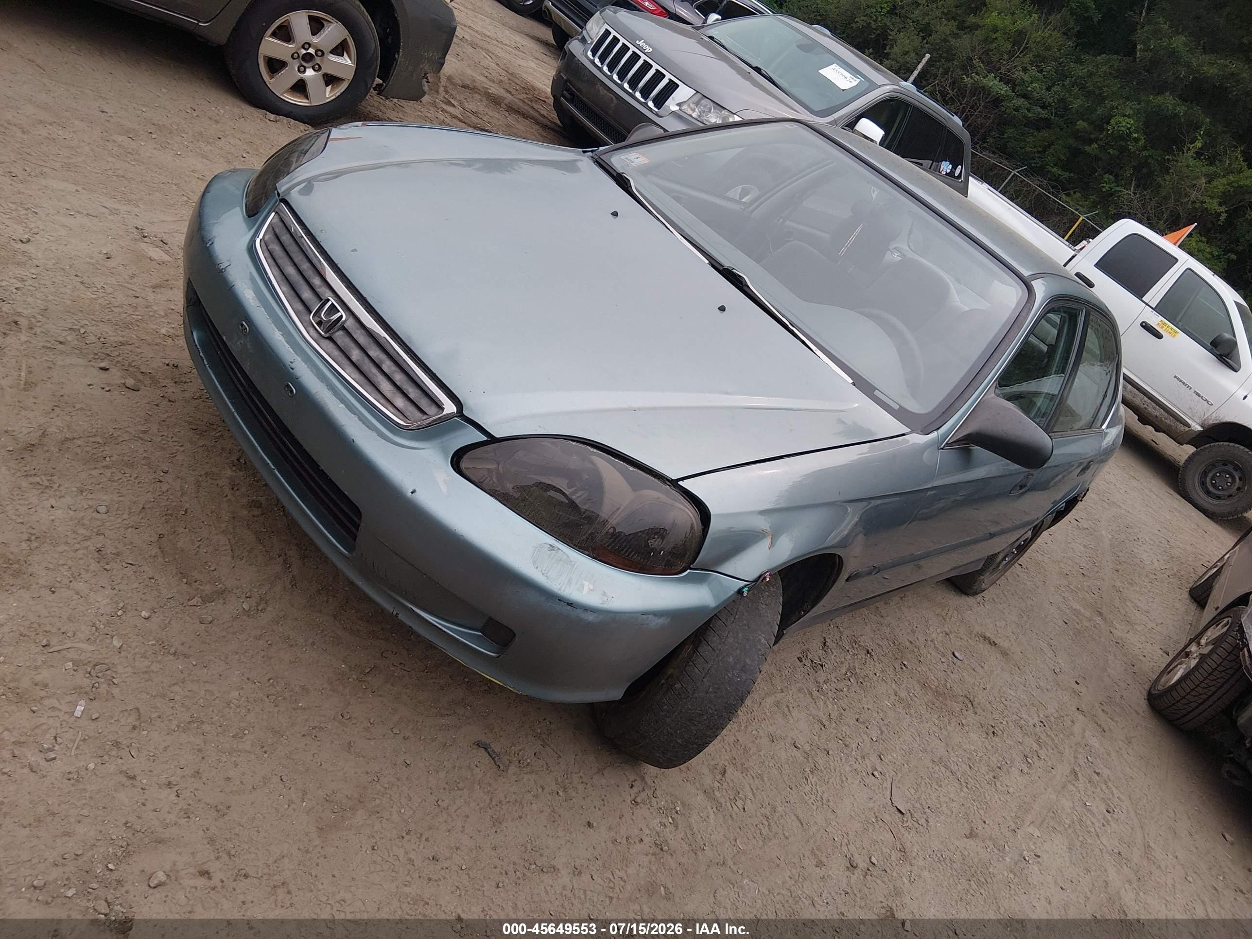2000 Honda Civic Lx Синий vin: 2HGEJ6579YH605106