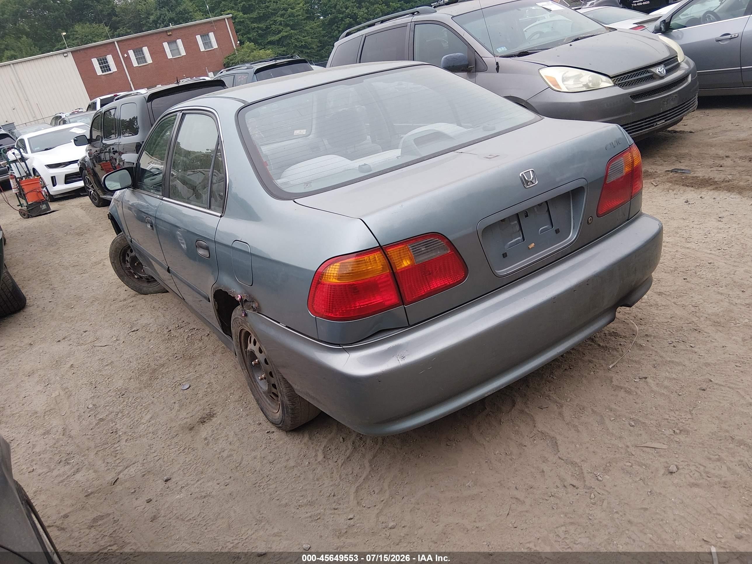 2000 Honda Civic Lx Синий vin: 2HGEJ6579YH605106