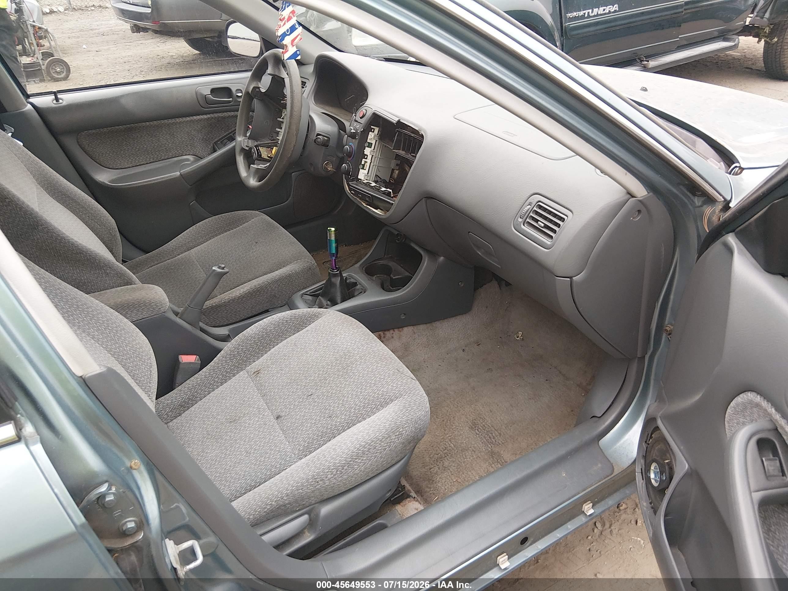 2000 Honda Civic Lx Синий vin: 2HGEJ6579YH605106
