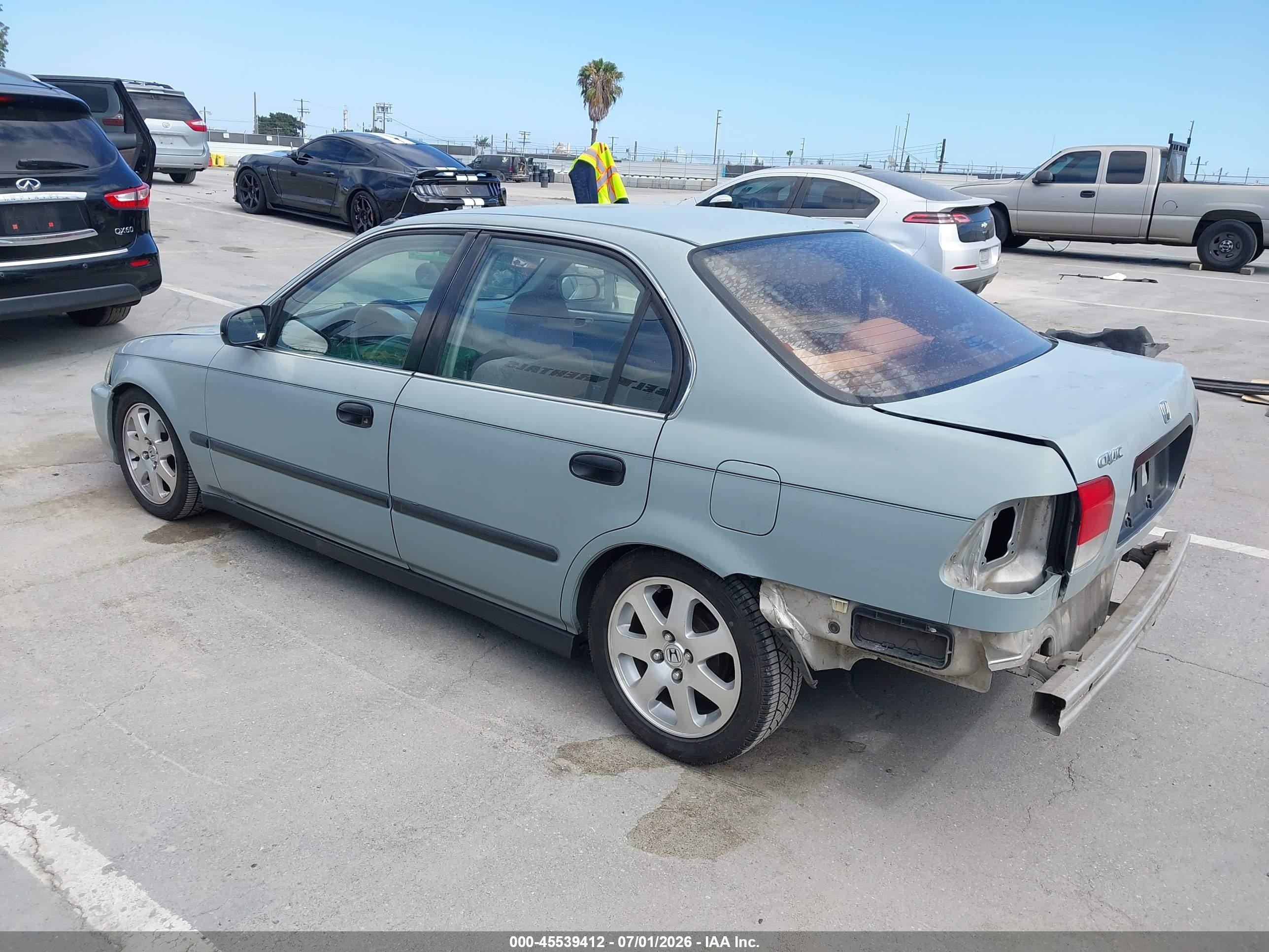 1996 Honda Civic Lx/ex Gray vin: 2HGEJ6608TH539397