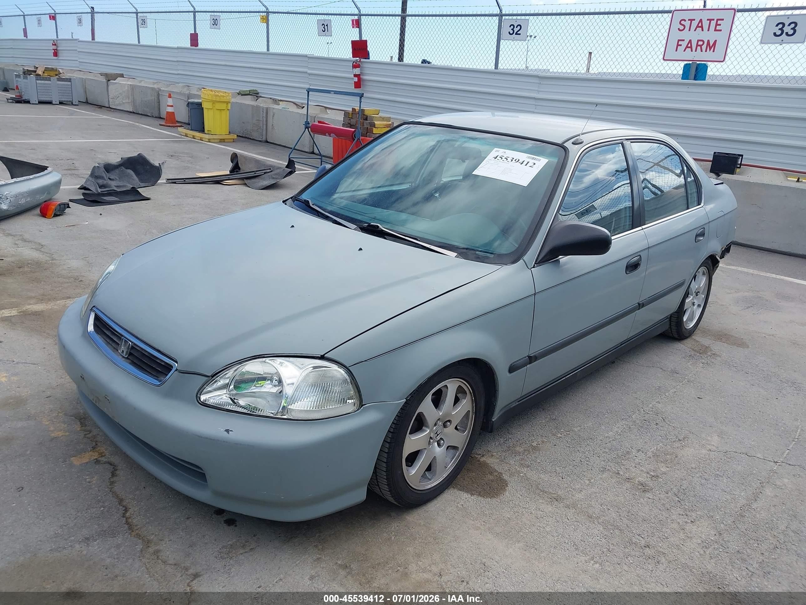 1996 Honda Civic Lx/ex Gray vin: 2HGEJ6608TH539397