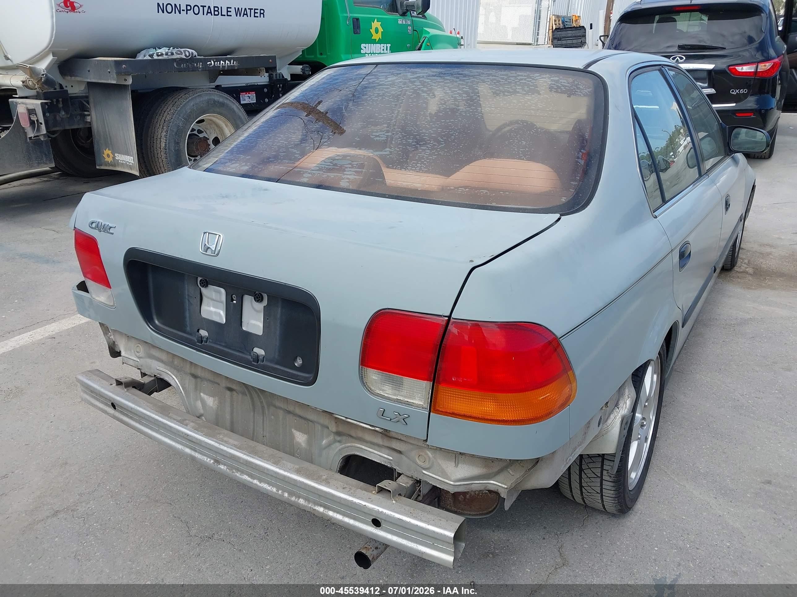 1996 Honda Civic Lx/ex Gray vin: 2HGEJ6608TH539397