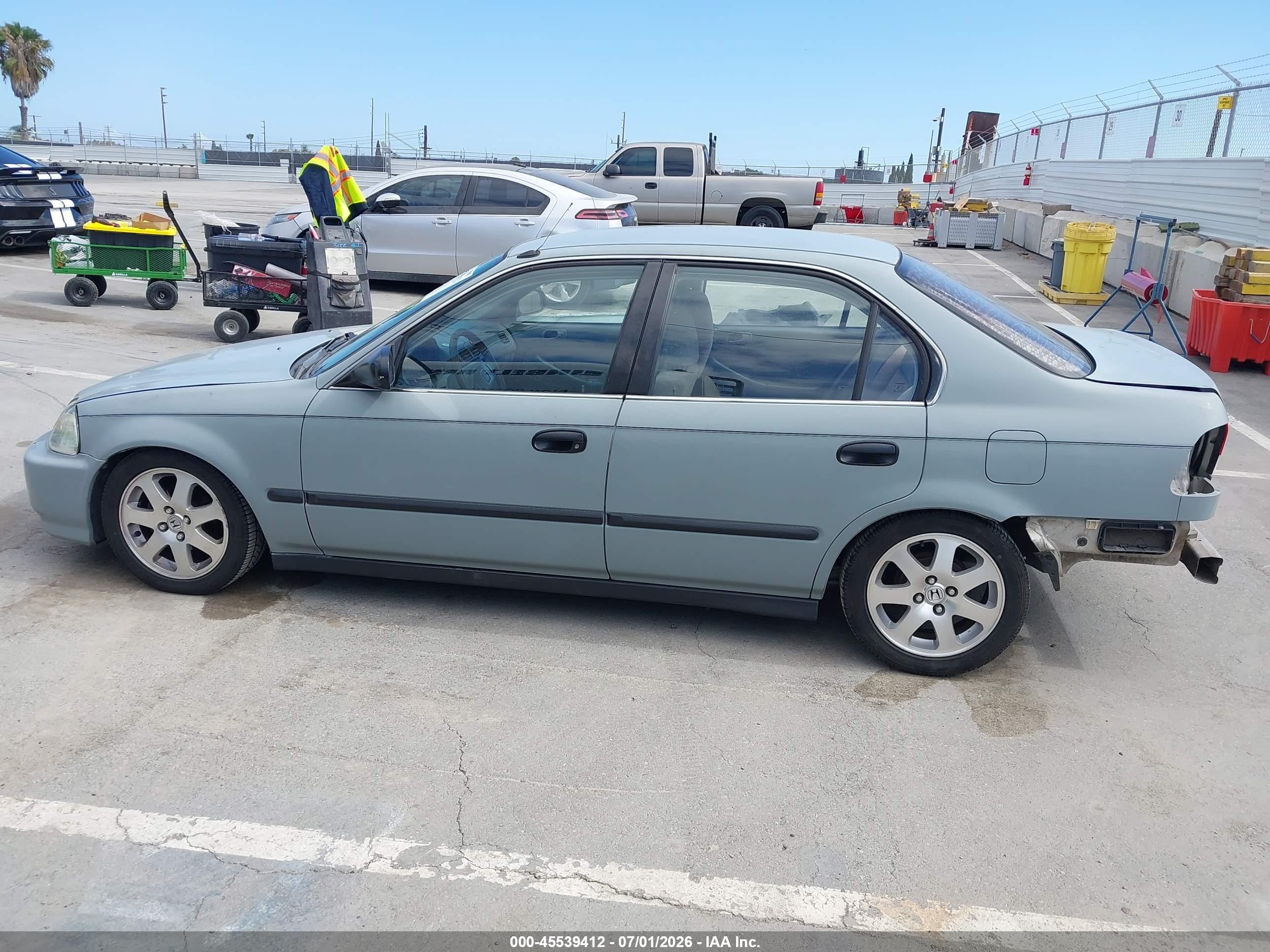 1996 Honda Civic Lx/ex Gray vin: 2HGEJ6608TH539397