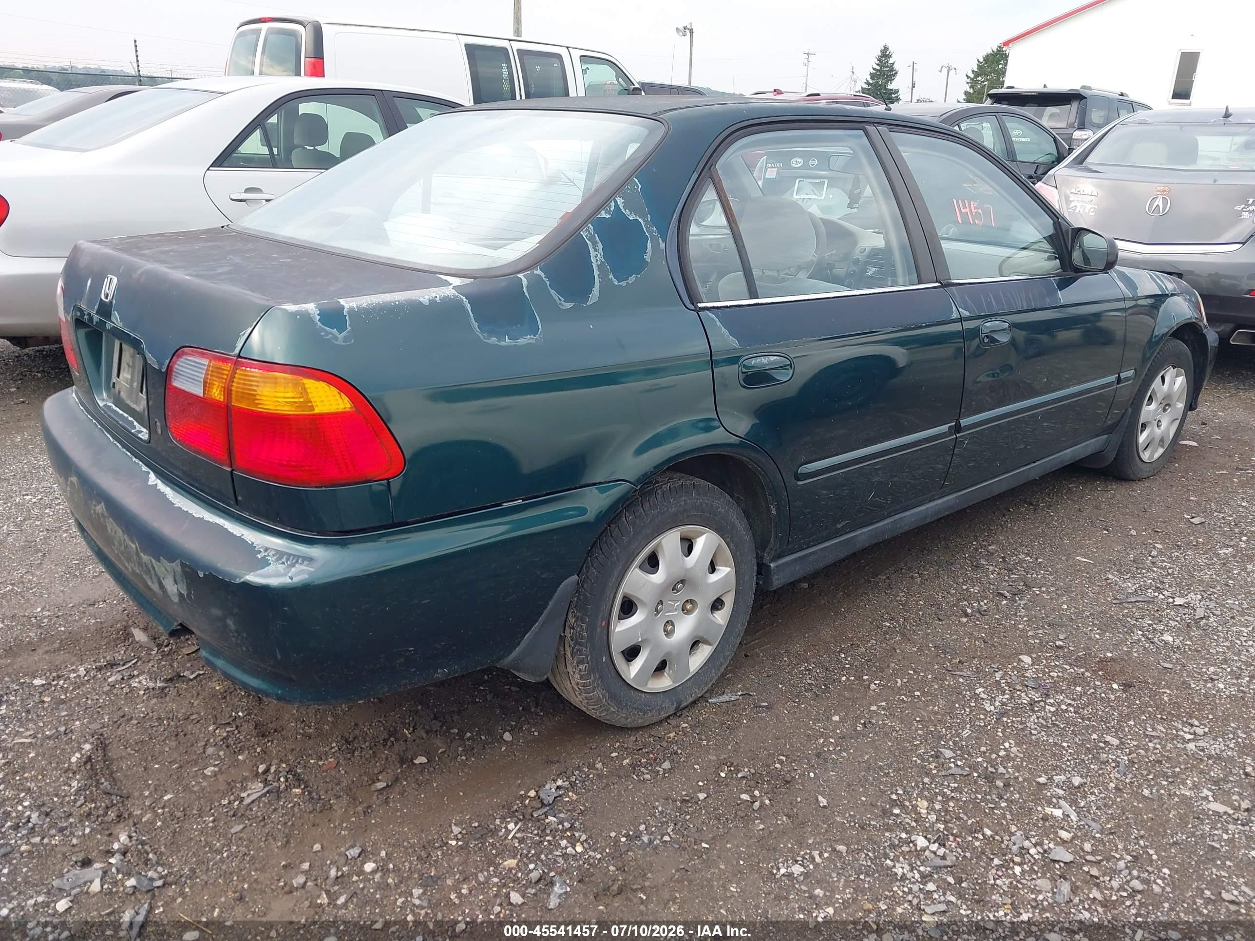 1999 Honda Civic Value Package Green vin: 2HGEJ6610XH580119
