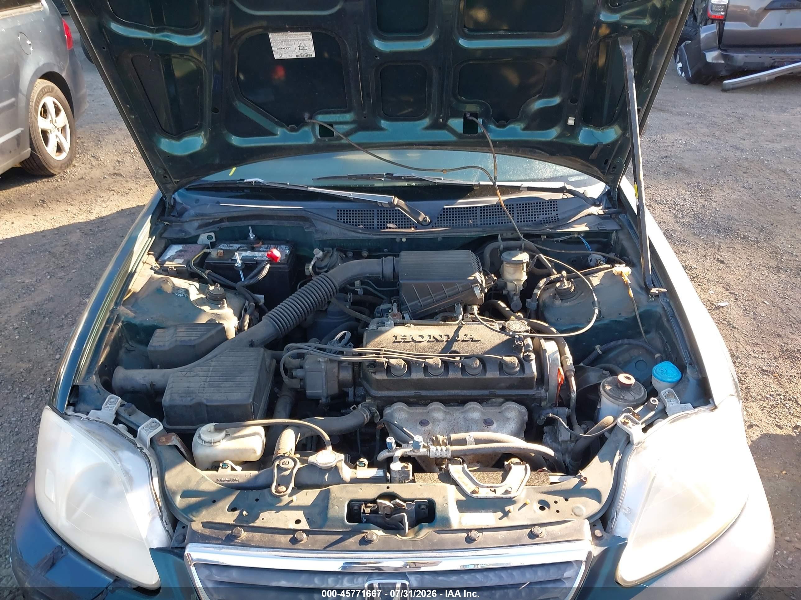 1999 Honda Civic Value Package Зеленый vin: 2HGEJ6610XH581061
