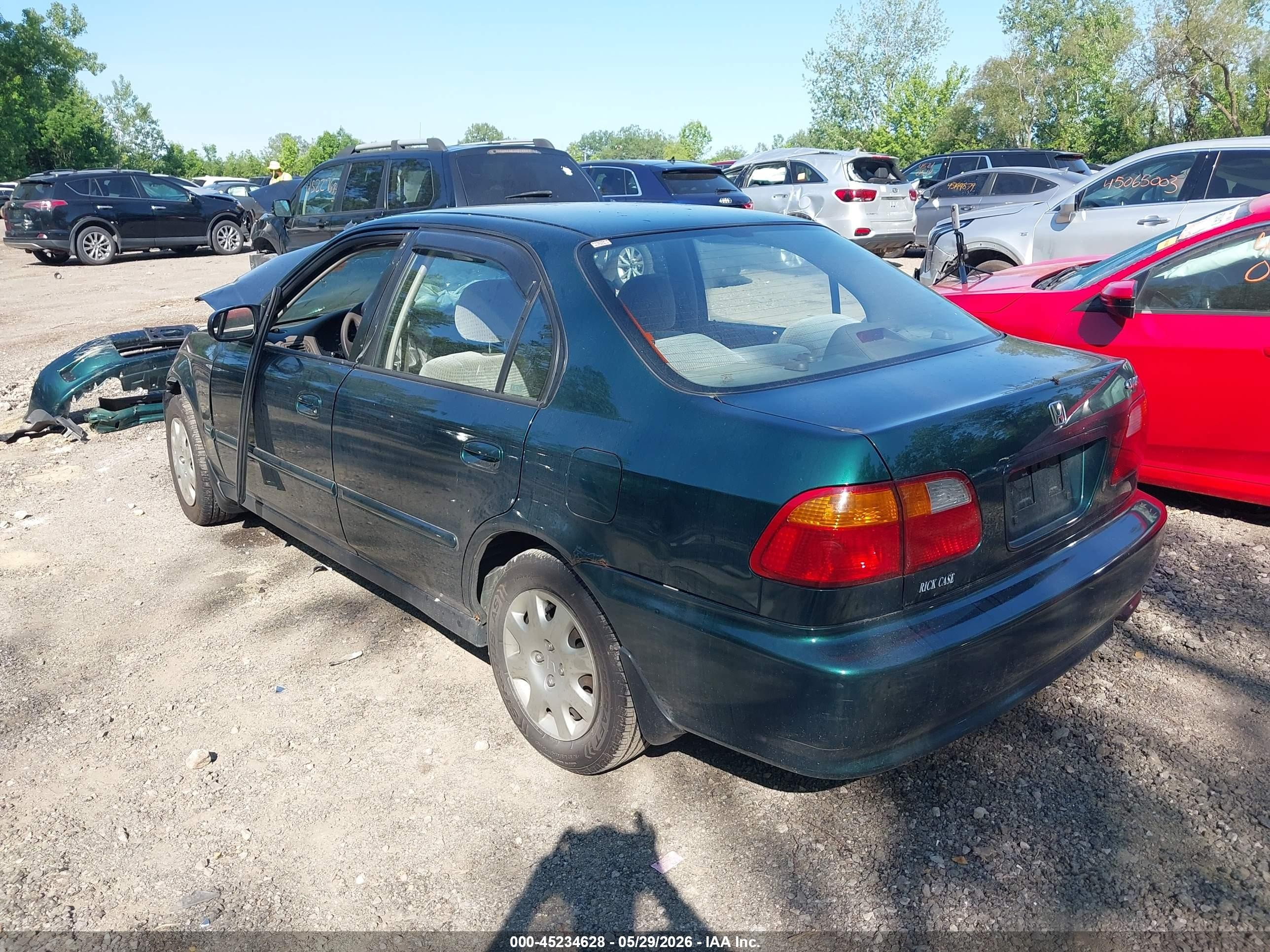 2000 Honda Civic Value Package Green vin: 2HGEJ6611YH540701