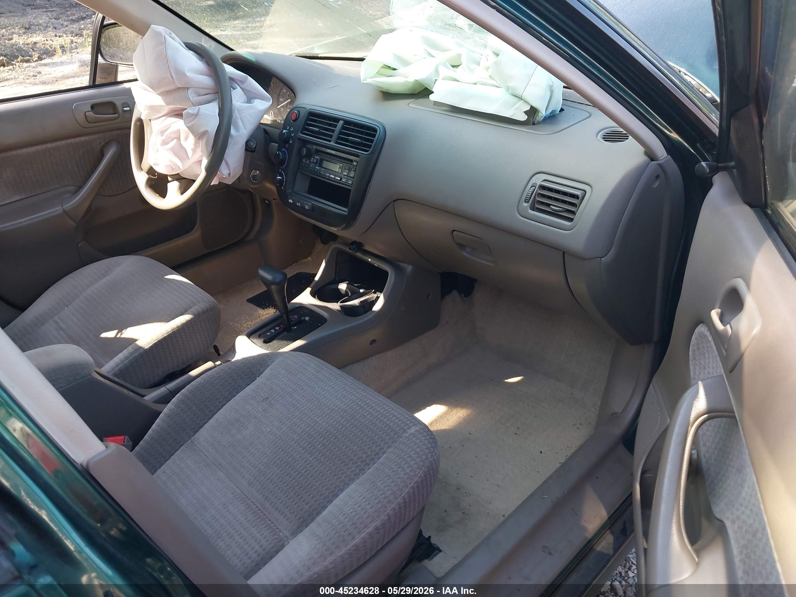 2000 Honda Civic Value Package Green vin: 2HGEJ6611YH540701