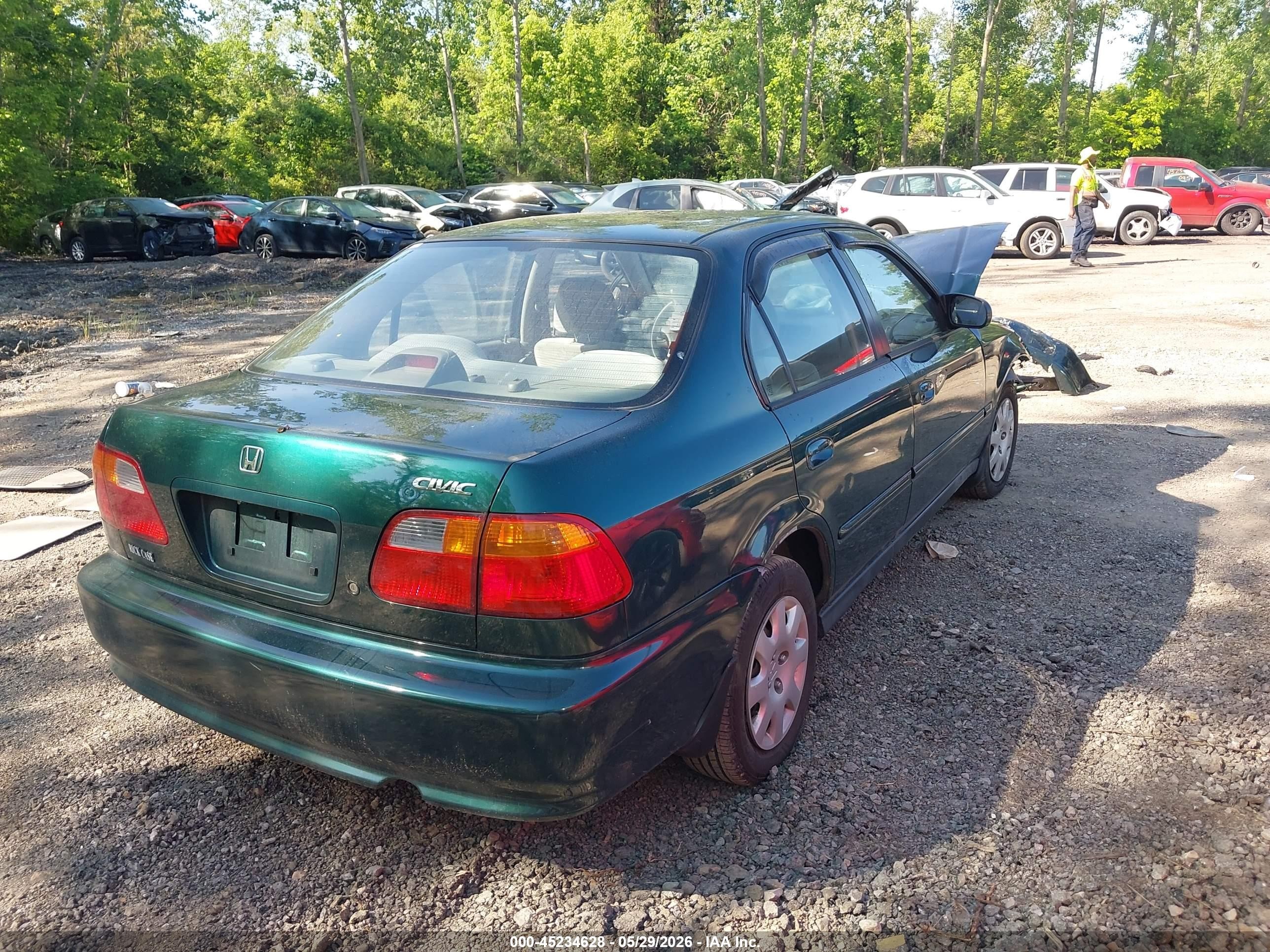 2000 Honda Civic Value Package Green vin: 2HGEJ6611YH540701