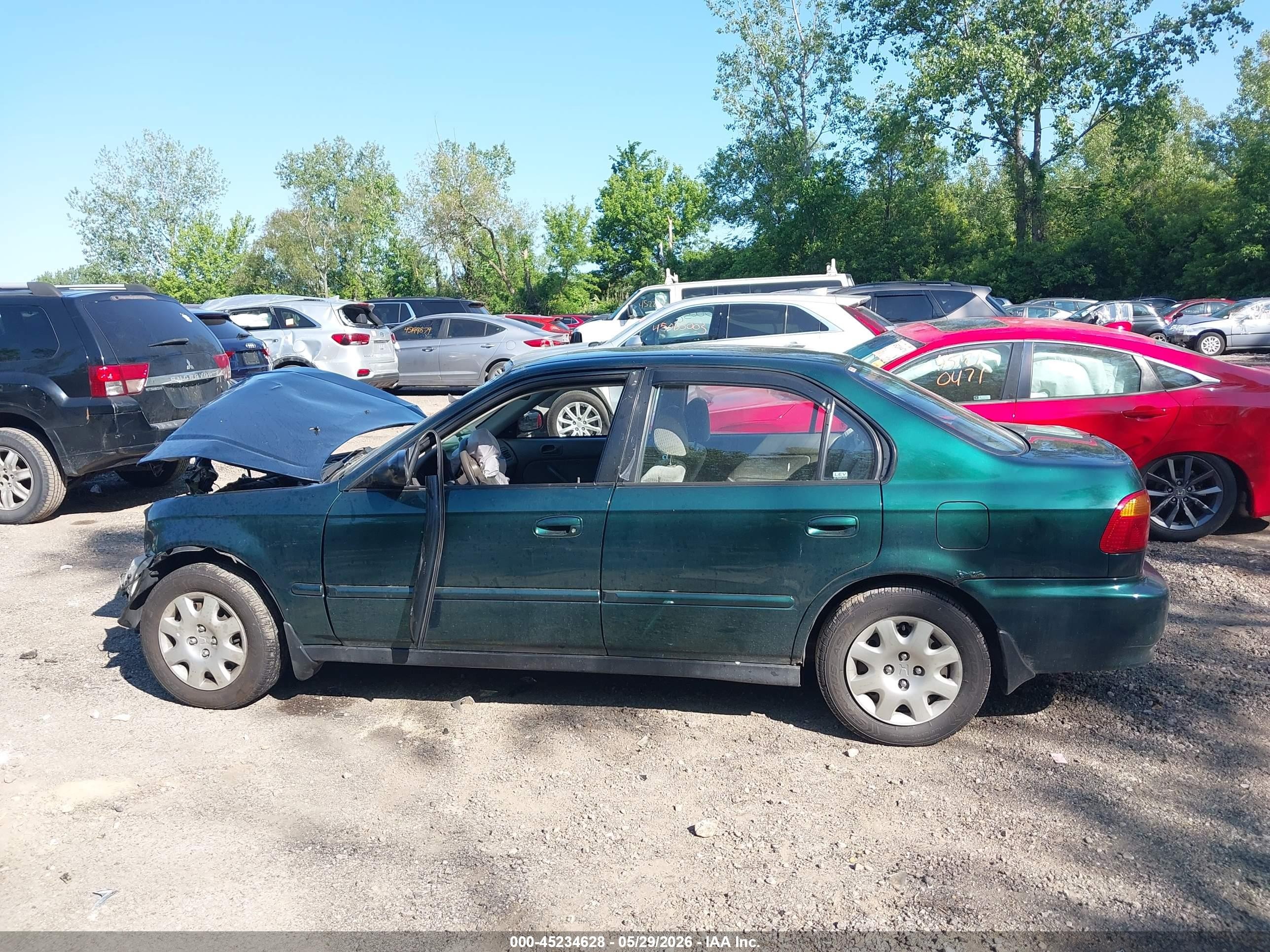 2000 Honda Civic Value Package Green vin: 2HGEJ6611YH540701