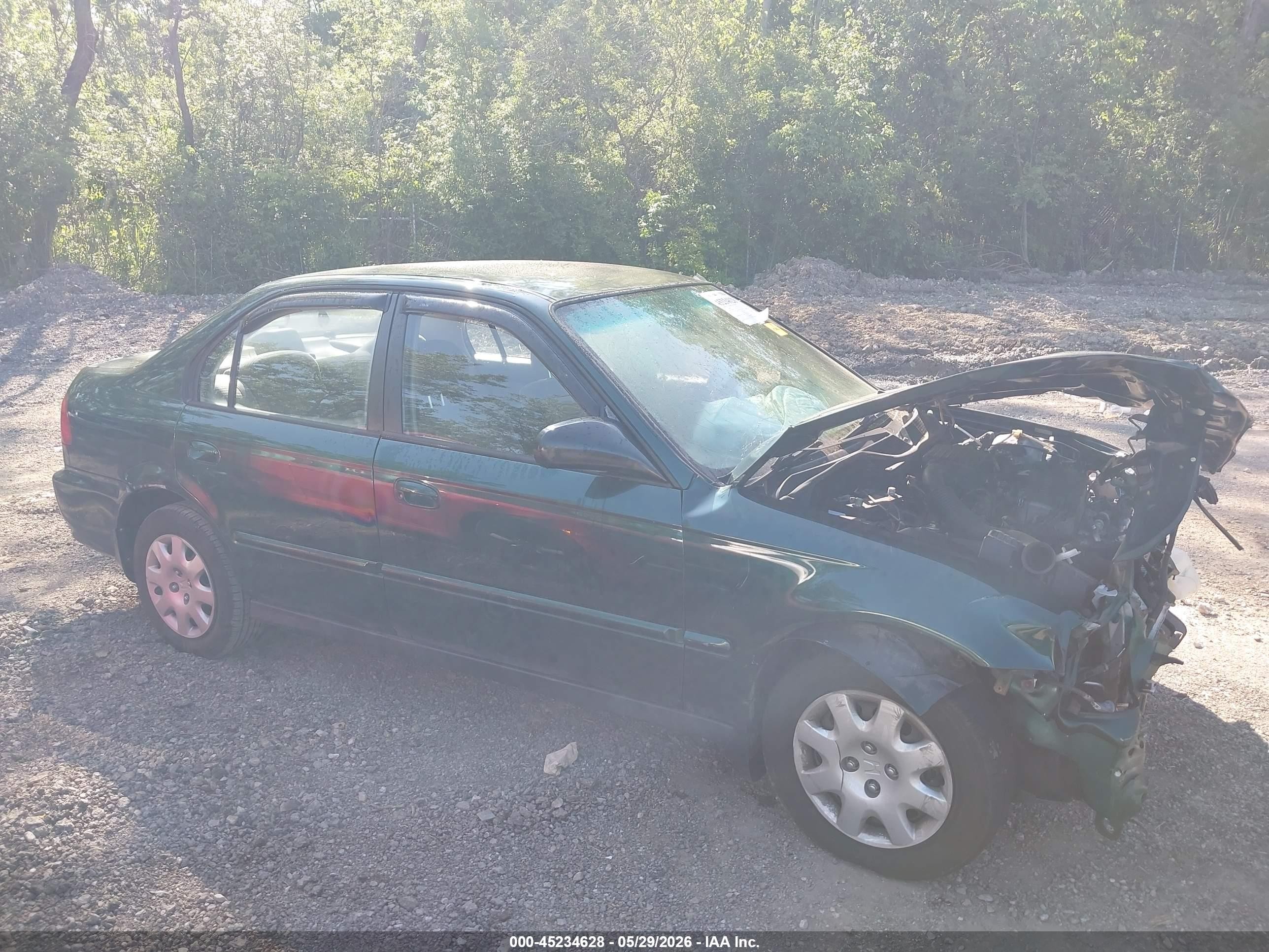 2000 Honda Civic Value Package Green vin: 2HGEJ6611YH540701