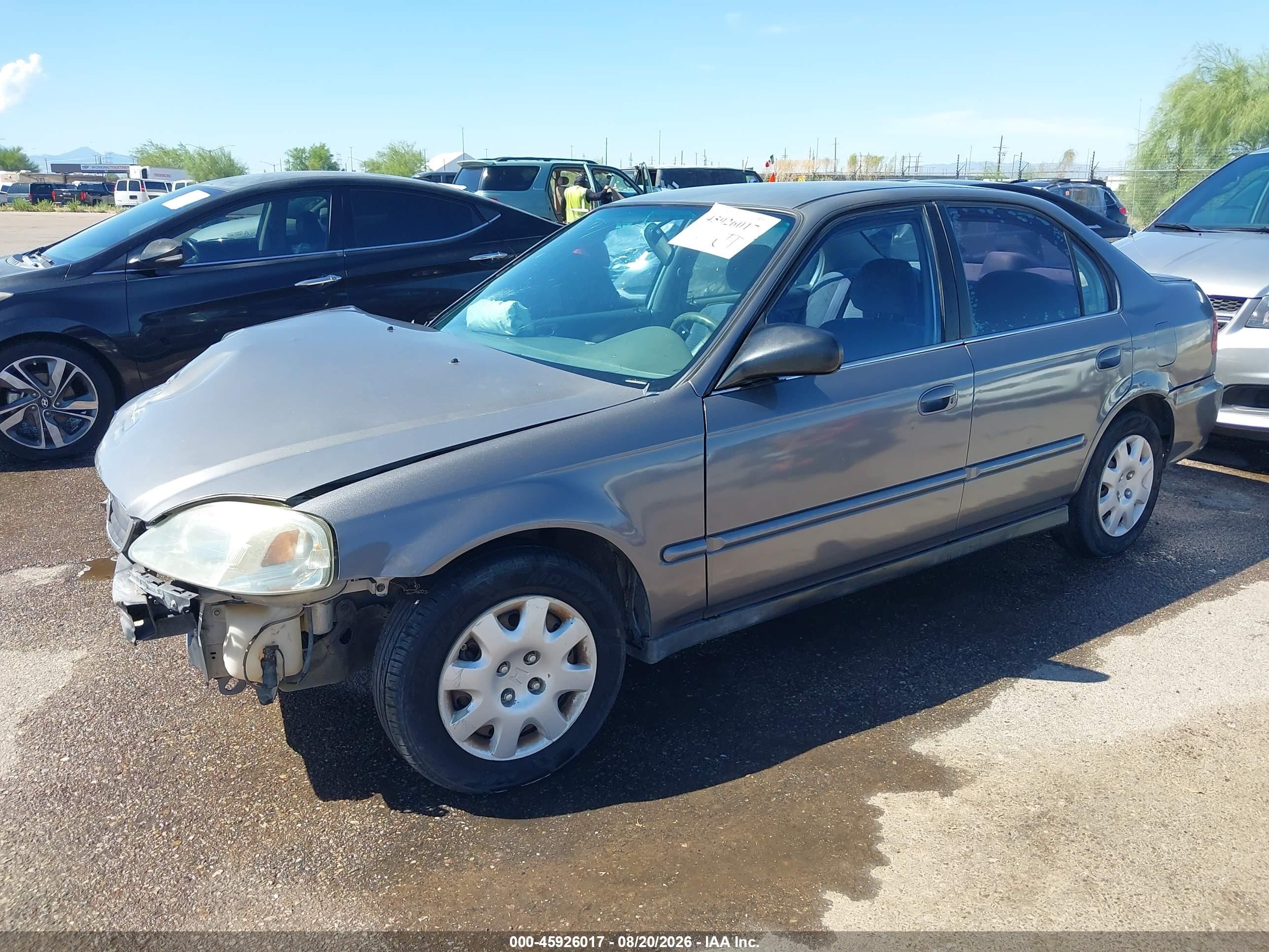 2000 Honda Civic Value Package Gray vin: 2HGEJ6611YH560270