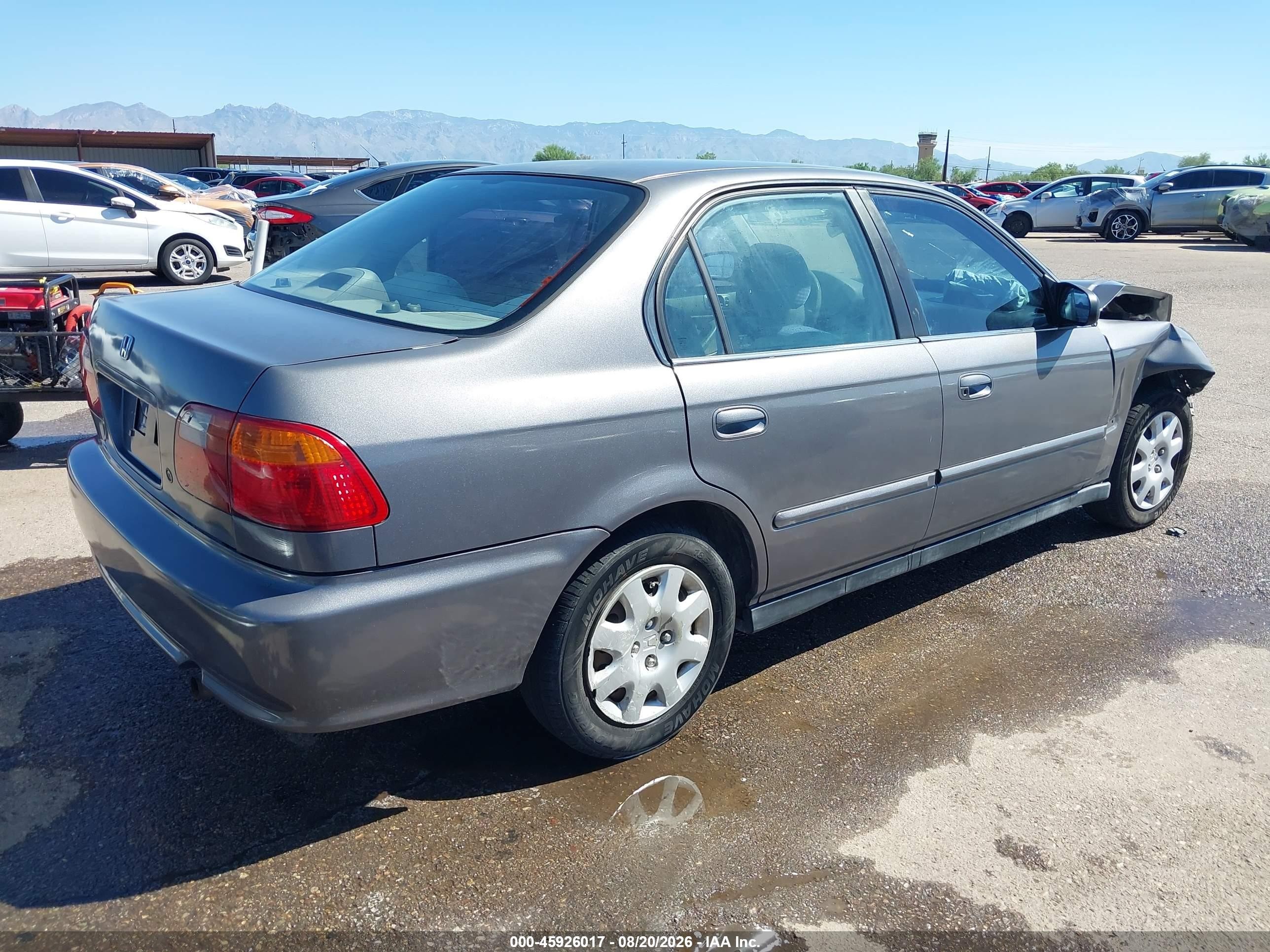 2000 Honda Civic Value Package Gray vin: 2HGEJ6611YH560270