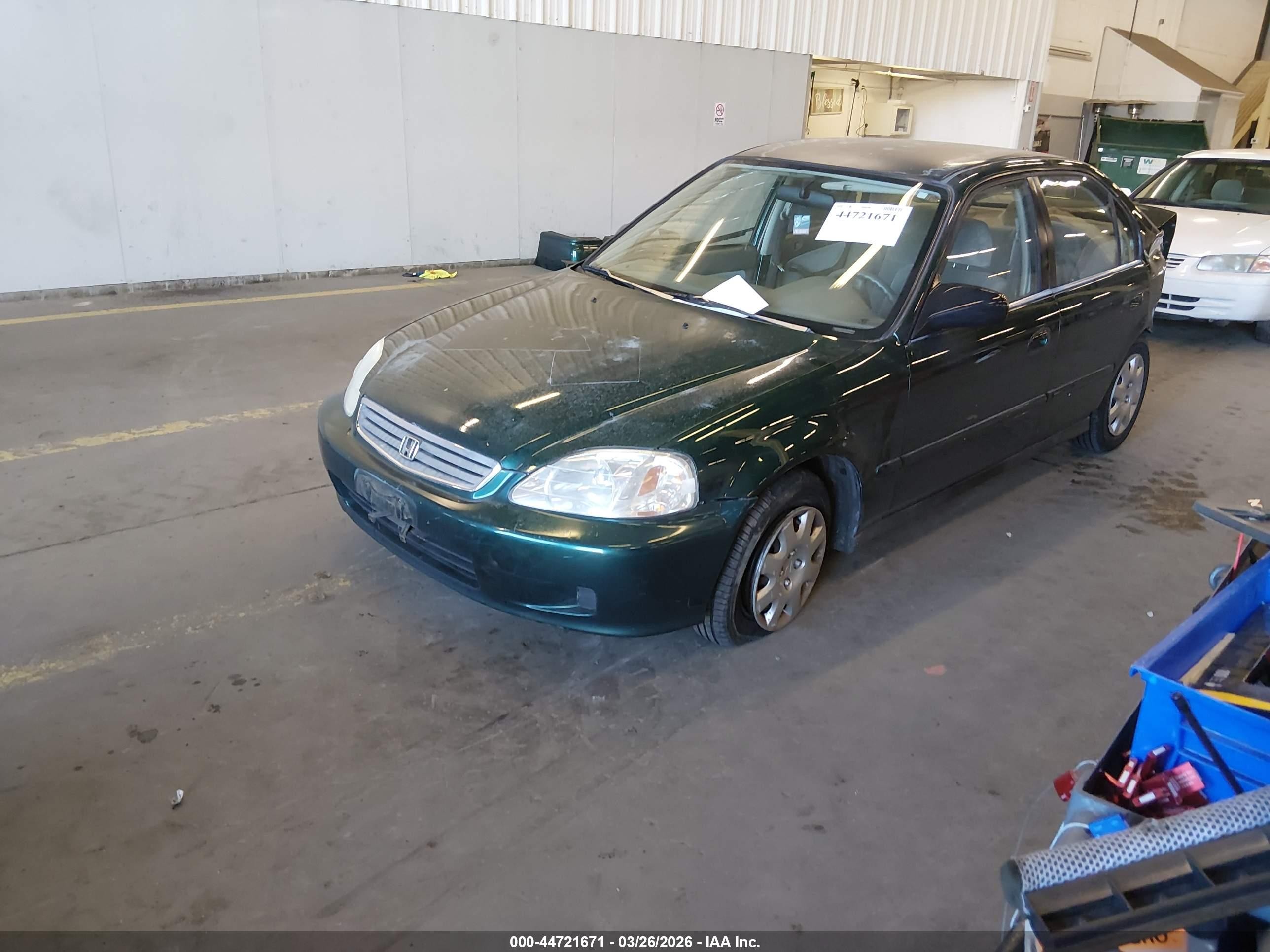 1999 Honda Civic Value Package Зеленый vin: 2HGEJ6612XH528829