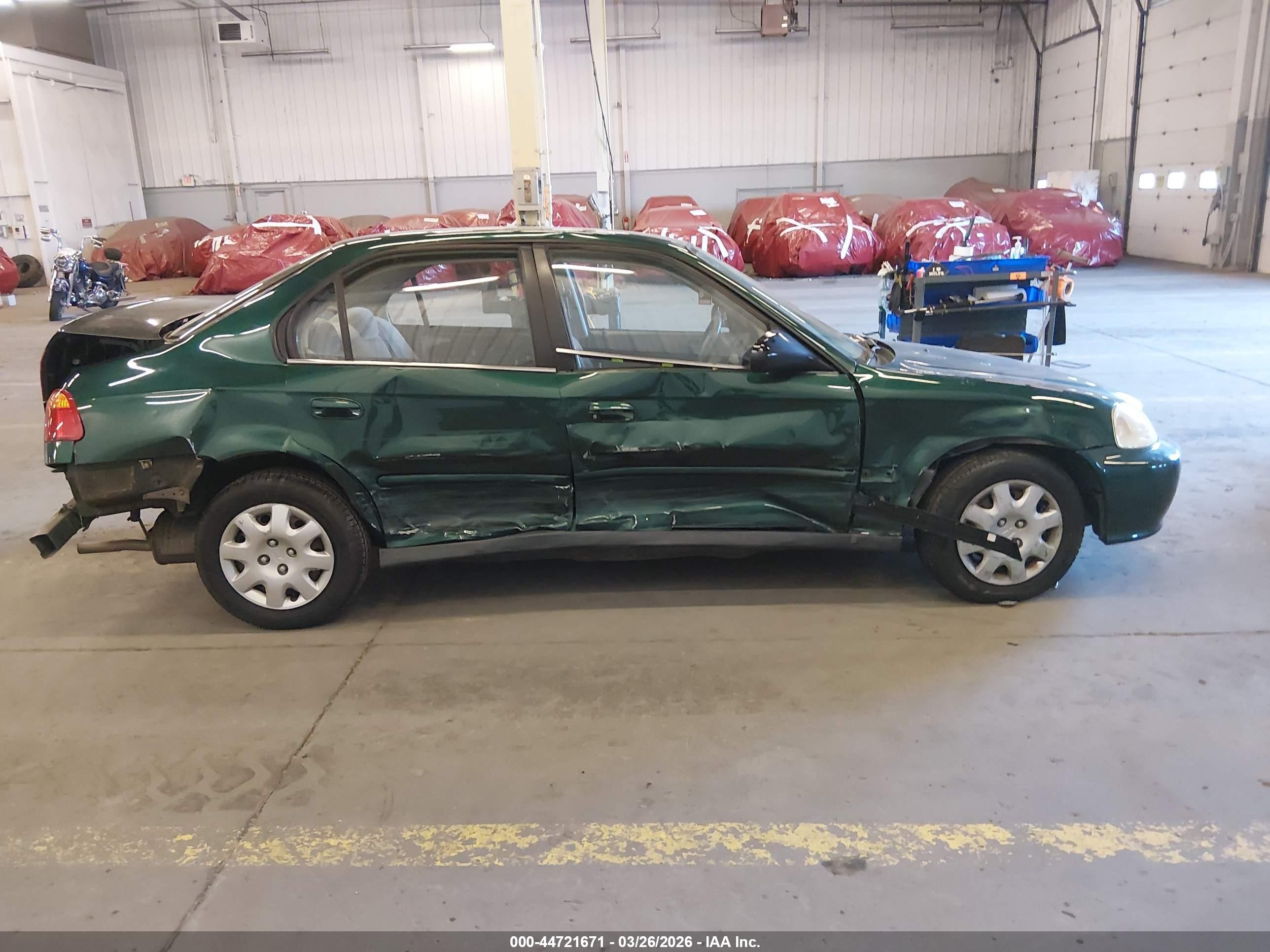 1999 Honda Civic Value Package Зеленый vin: 2HGEJ6612XH528829