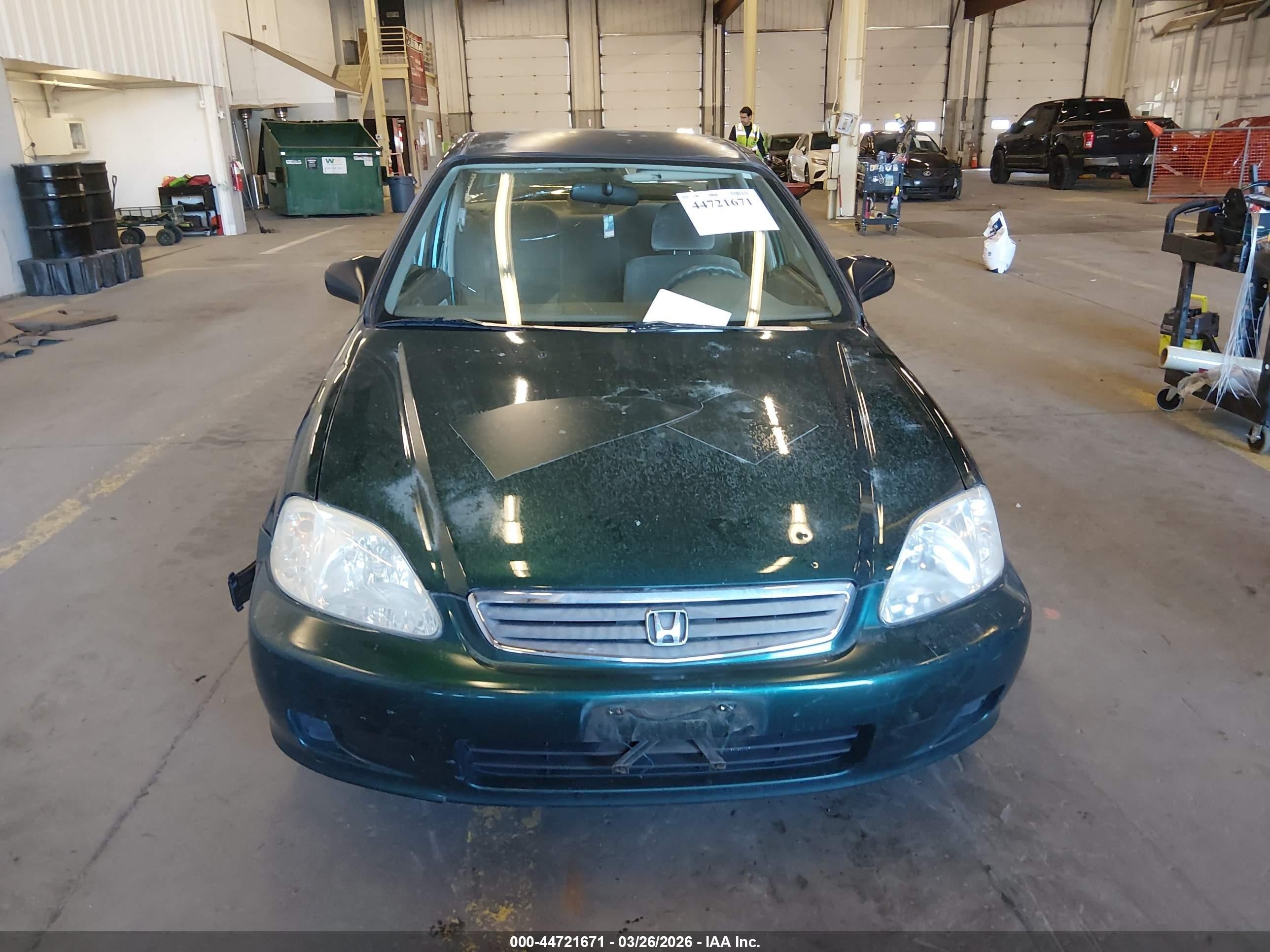 1999 Honda Civic Value Package Зеленый vin: 2HGEJ6612XH528829