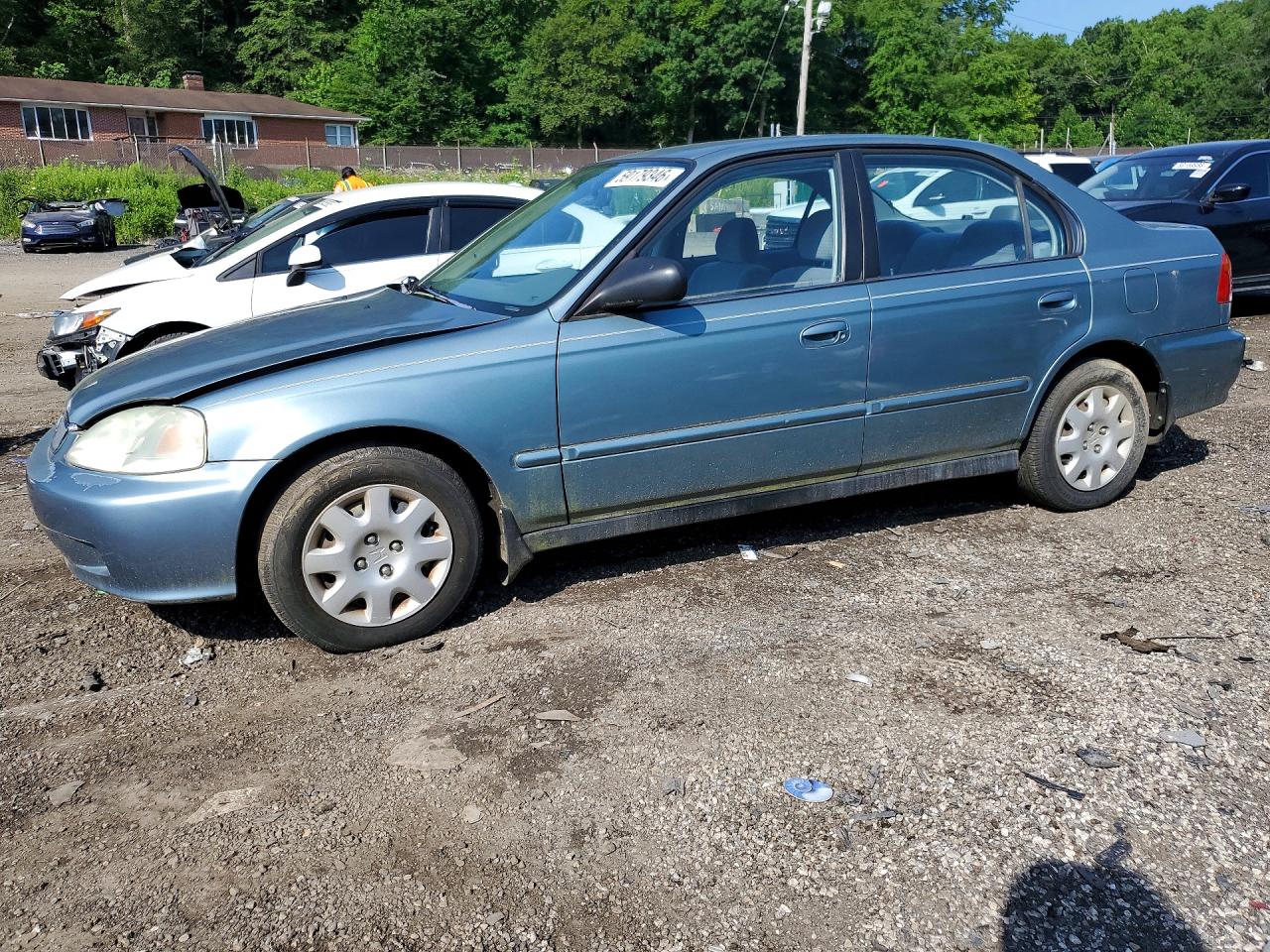 2000 Honda Civic Base Turquoise vin: 2HGEJ6612YH557085