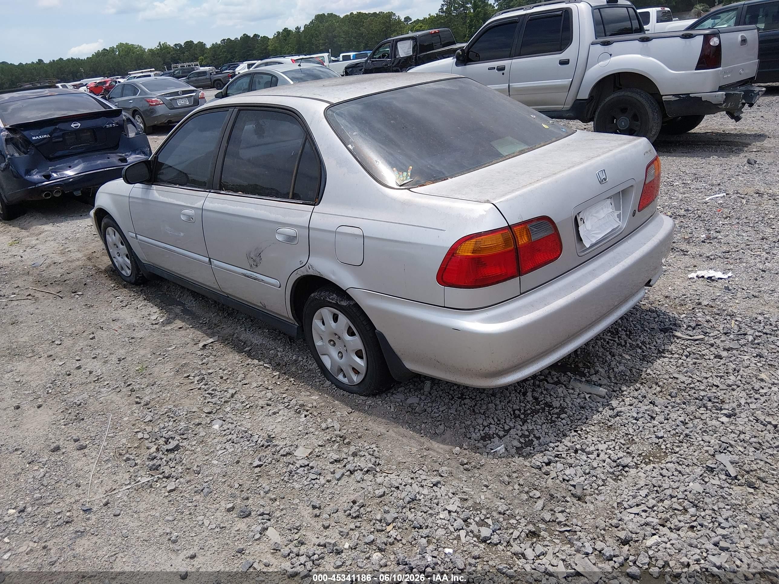 2000 Honda Civic Value Package Silver vin: 2HGEJ6612YH579233