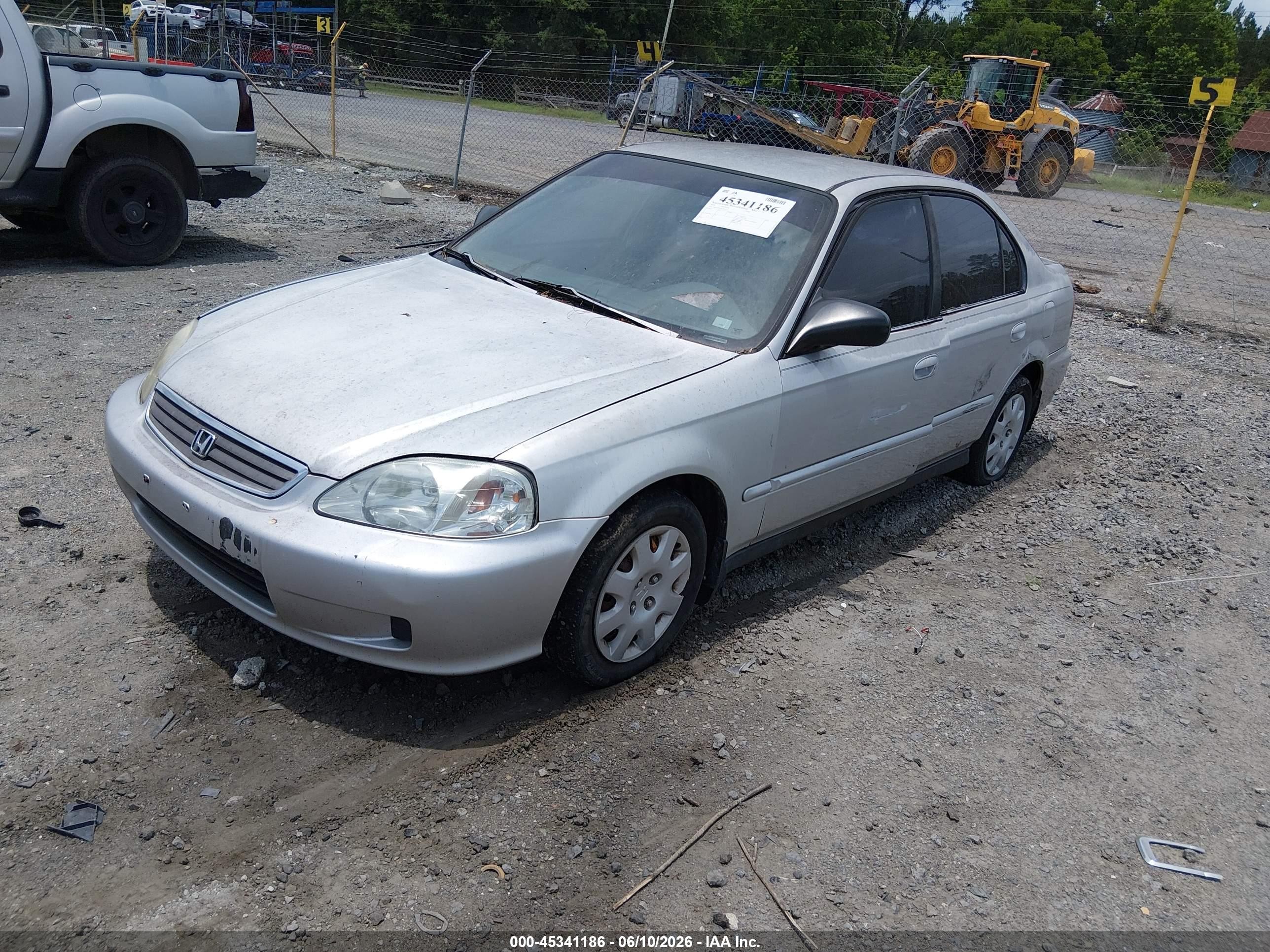 2000 Honda Civic Value Package Silver vin: 2HGEJ6612YH579233