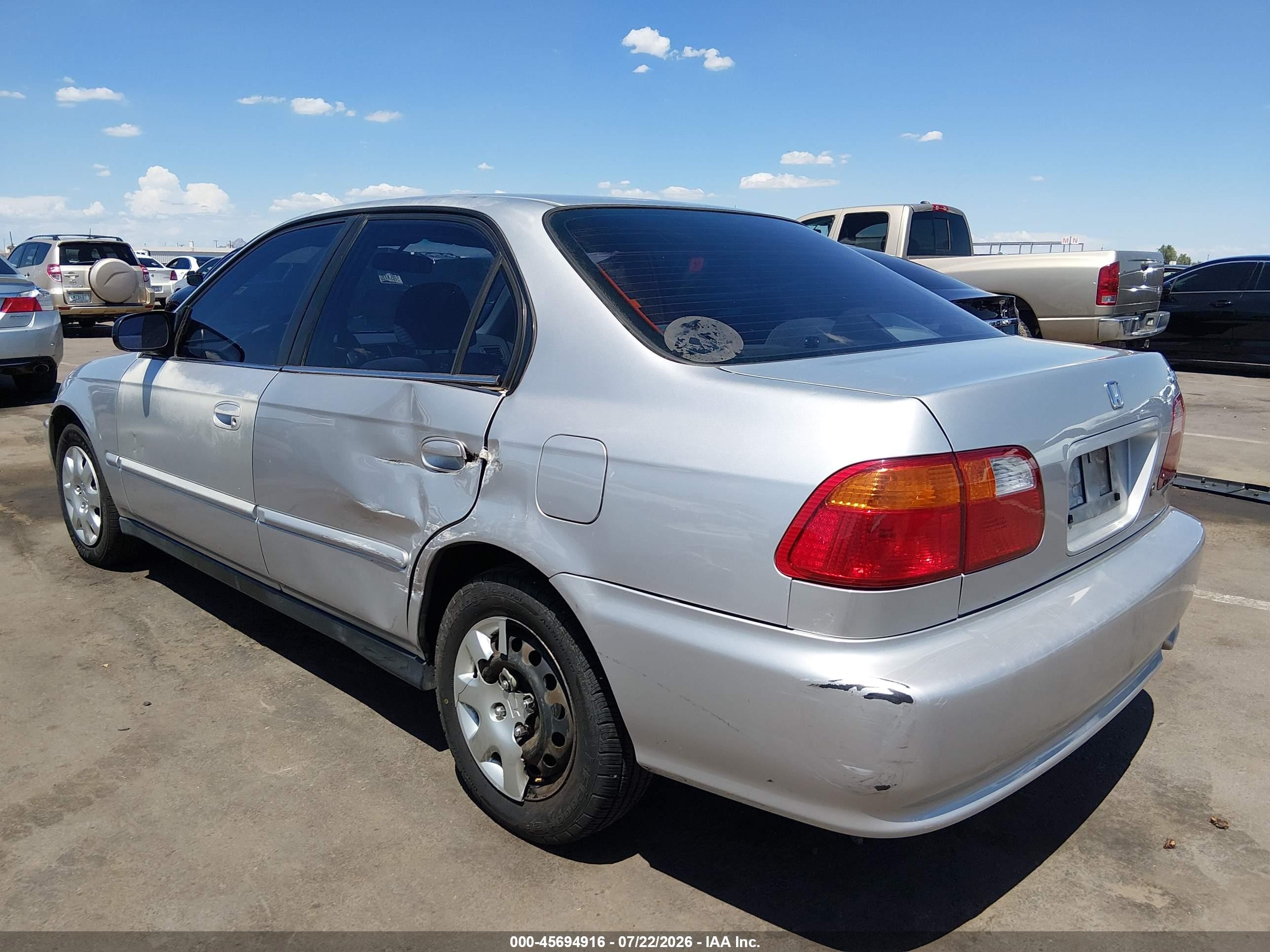 2000 Honda Civic Value Package Серебряный vin: 2HGEJ6612YH597425