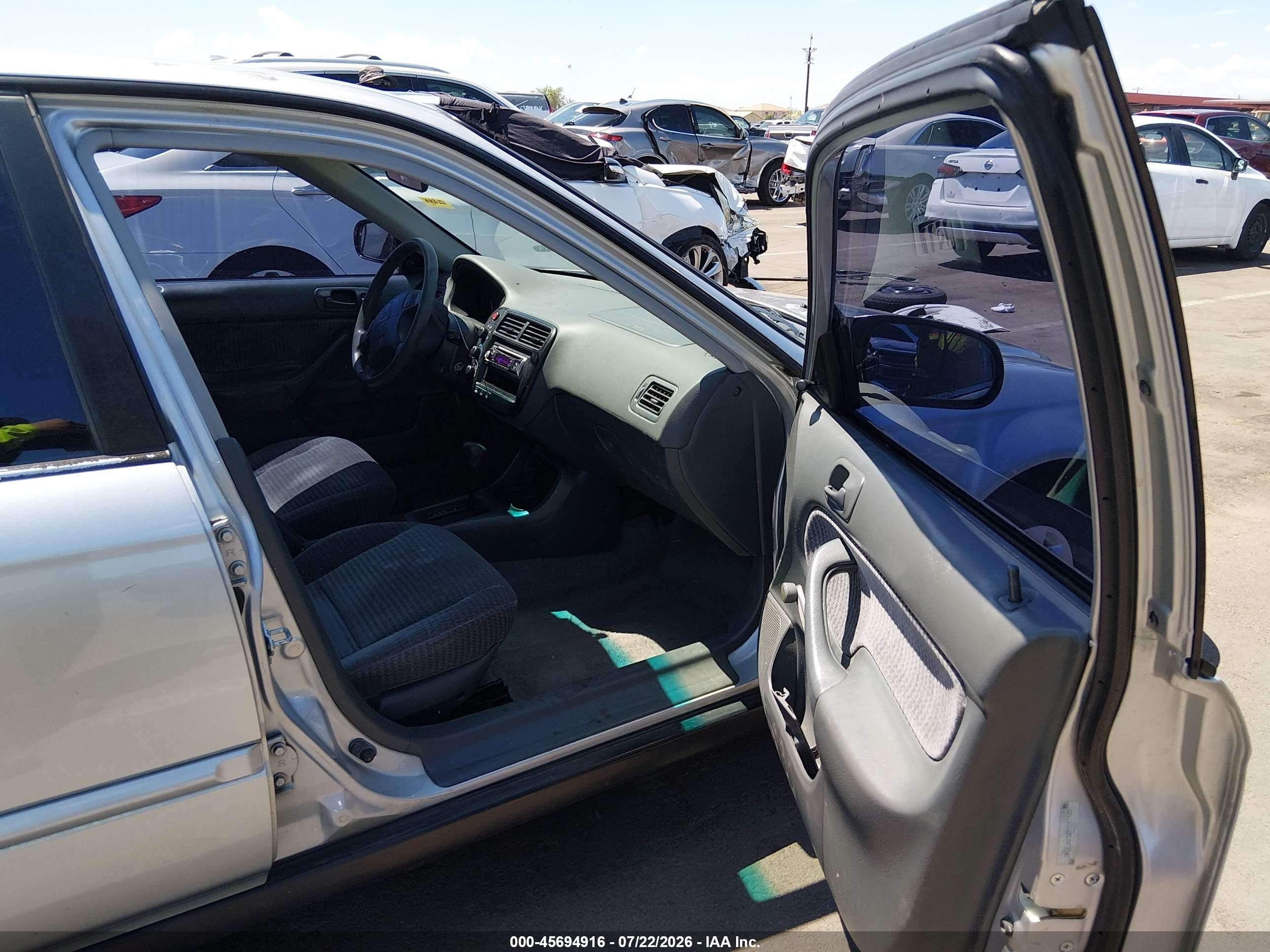 2000 Honda Civic Value Package Серебряный vin: 2HGEJ6612YH597425