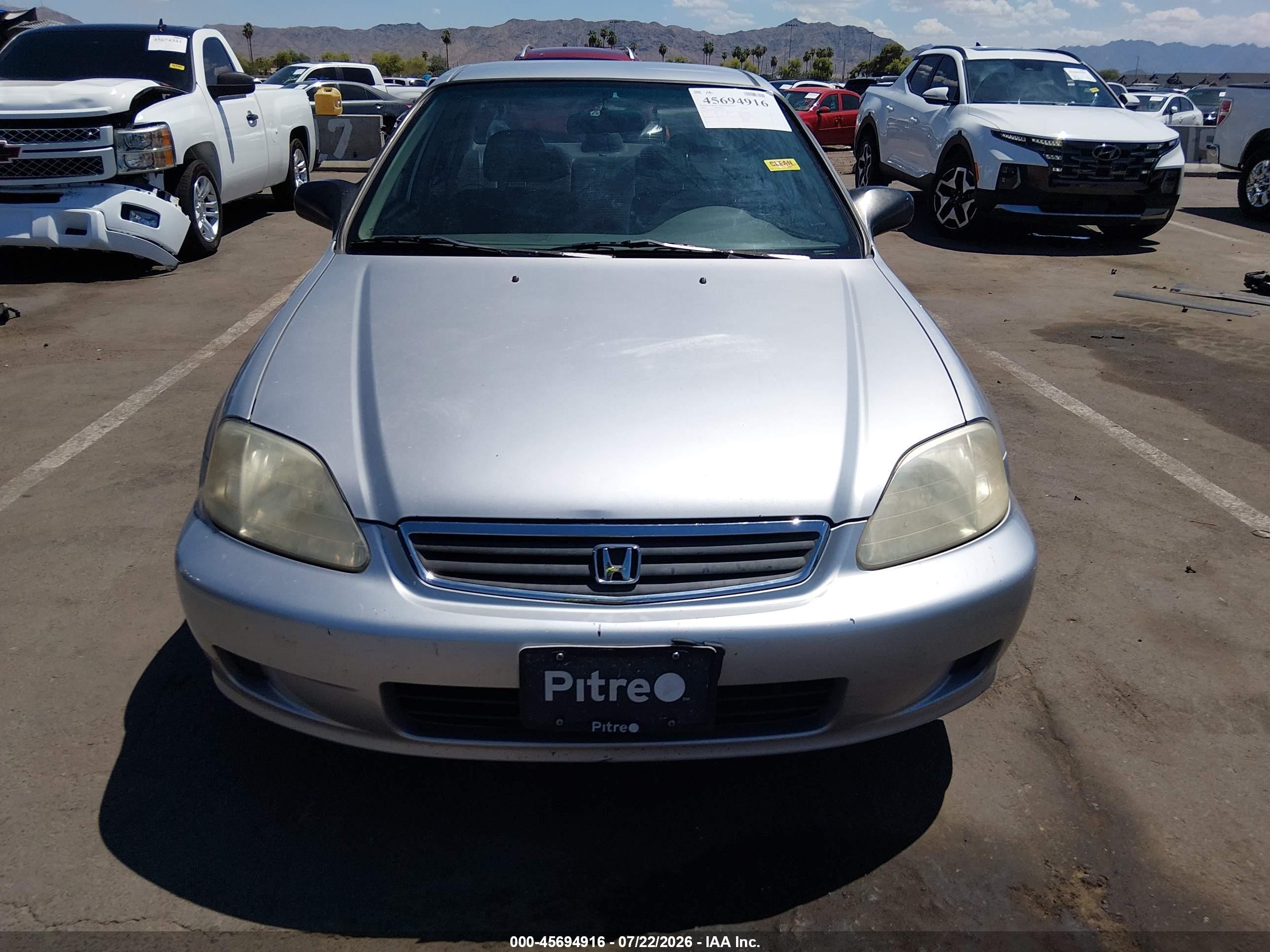 2000 Honda Civic Value Package Серебряный vin: 2HGEJ6612YH597425