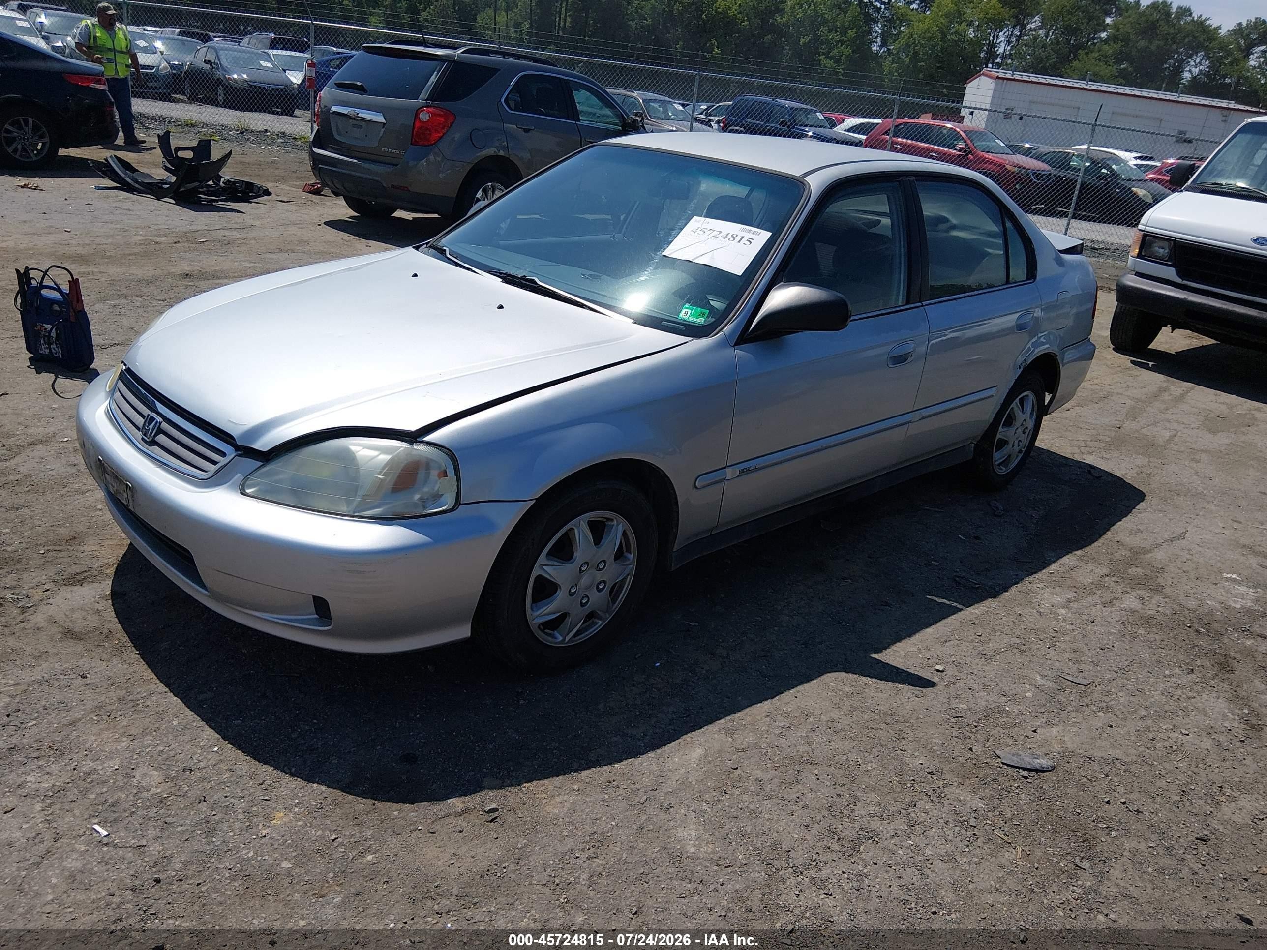 2000 Honda Civic Value Package Silver vin: 2HGEJ6614YH534147