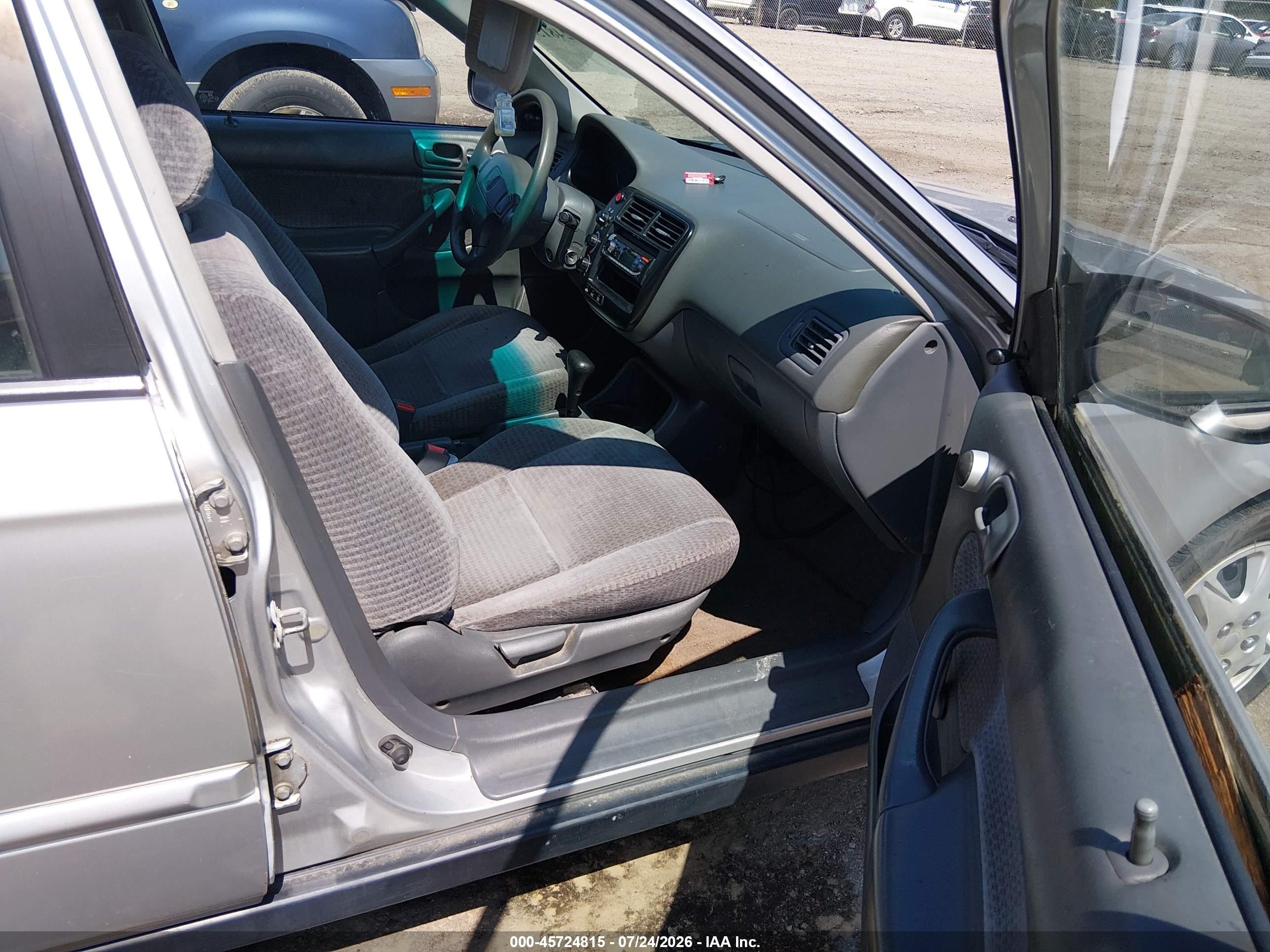 2000 Honda Civic Value Package Silver vin: 2HGEJ6614YH534147