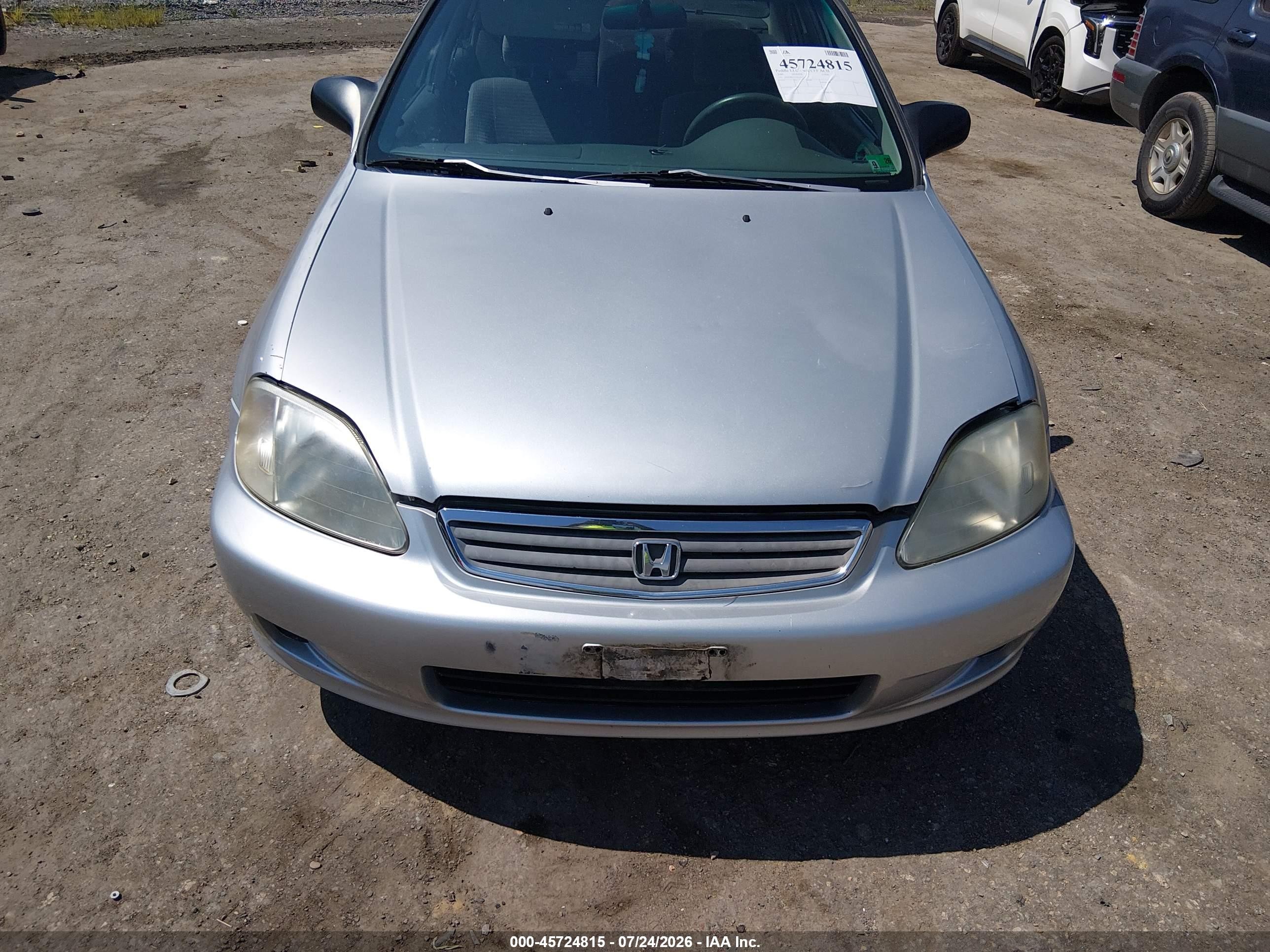 2000 Honda Civic Value Package Silver vin: 2HGEJ6614YH534147