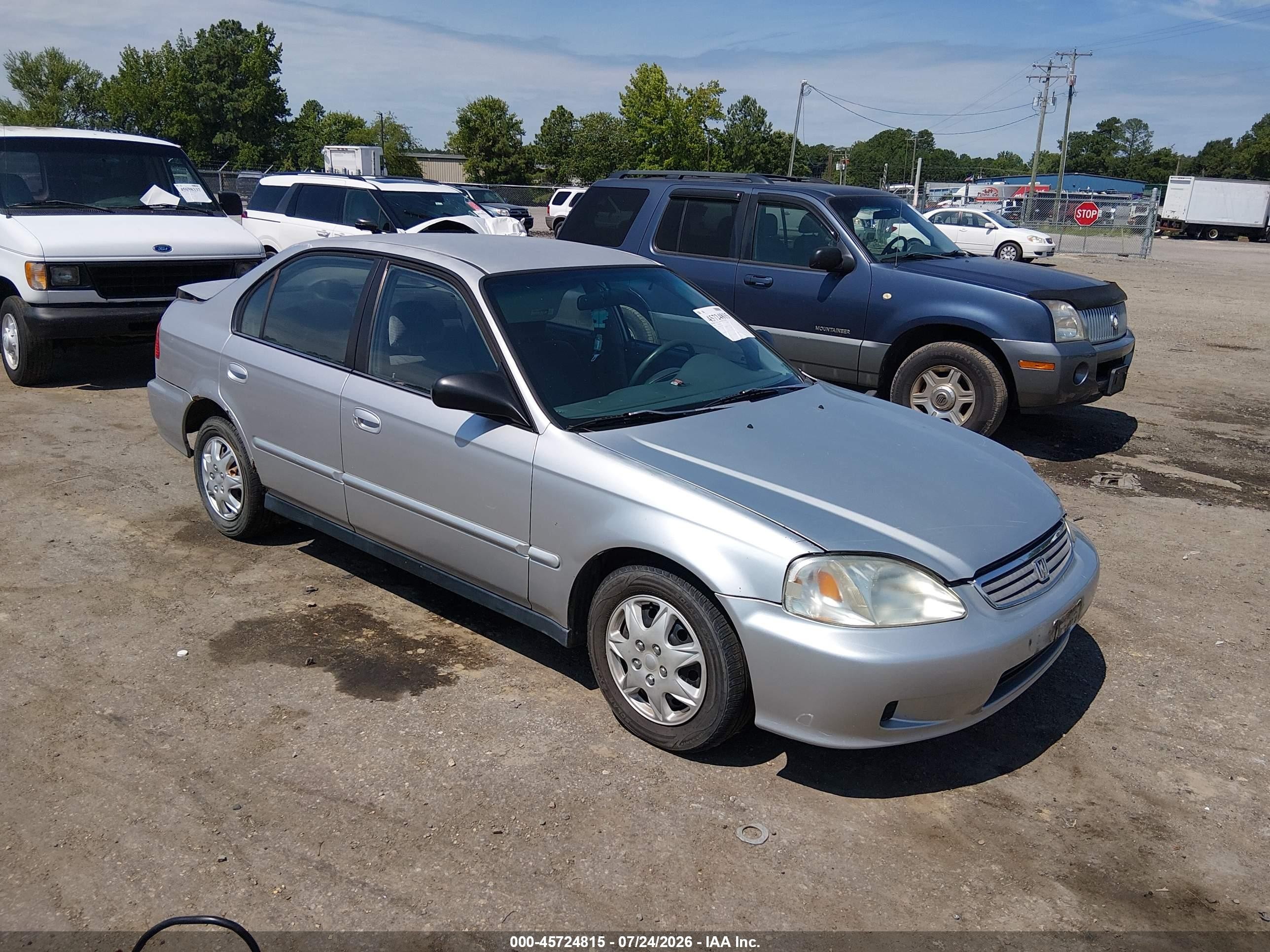 2000 Honda Civic Value Package Silver vin: 2HGEJ6614YH534147