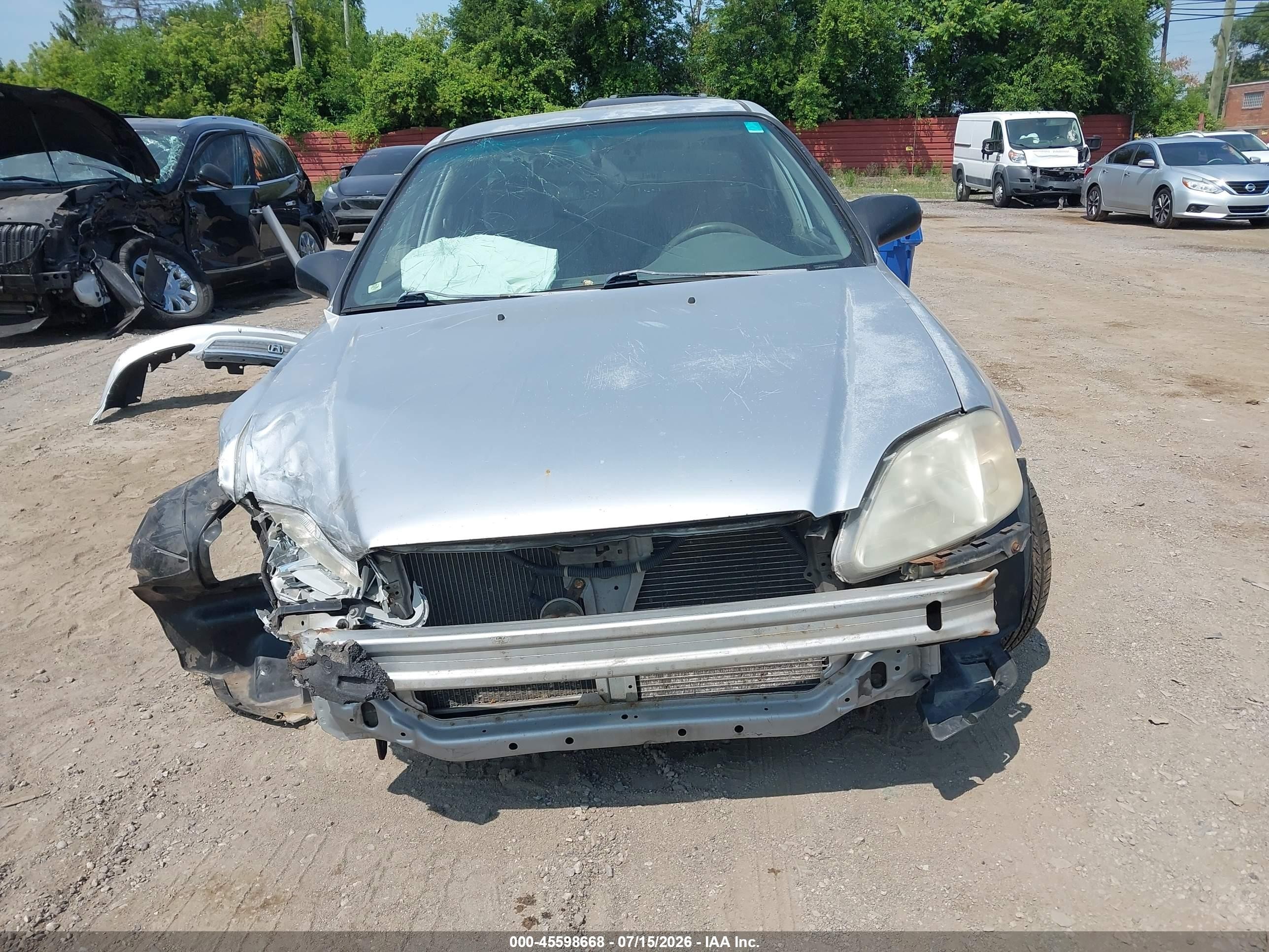 2000 Honda Civic Value Package Silver vin: 2HGEJ6614YH550008