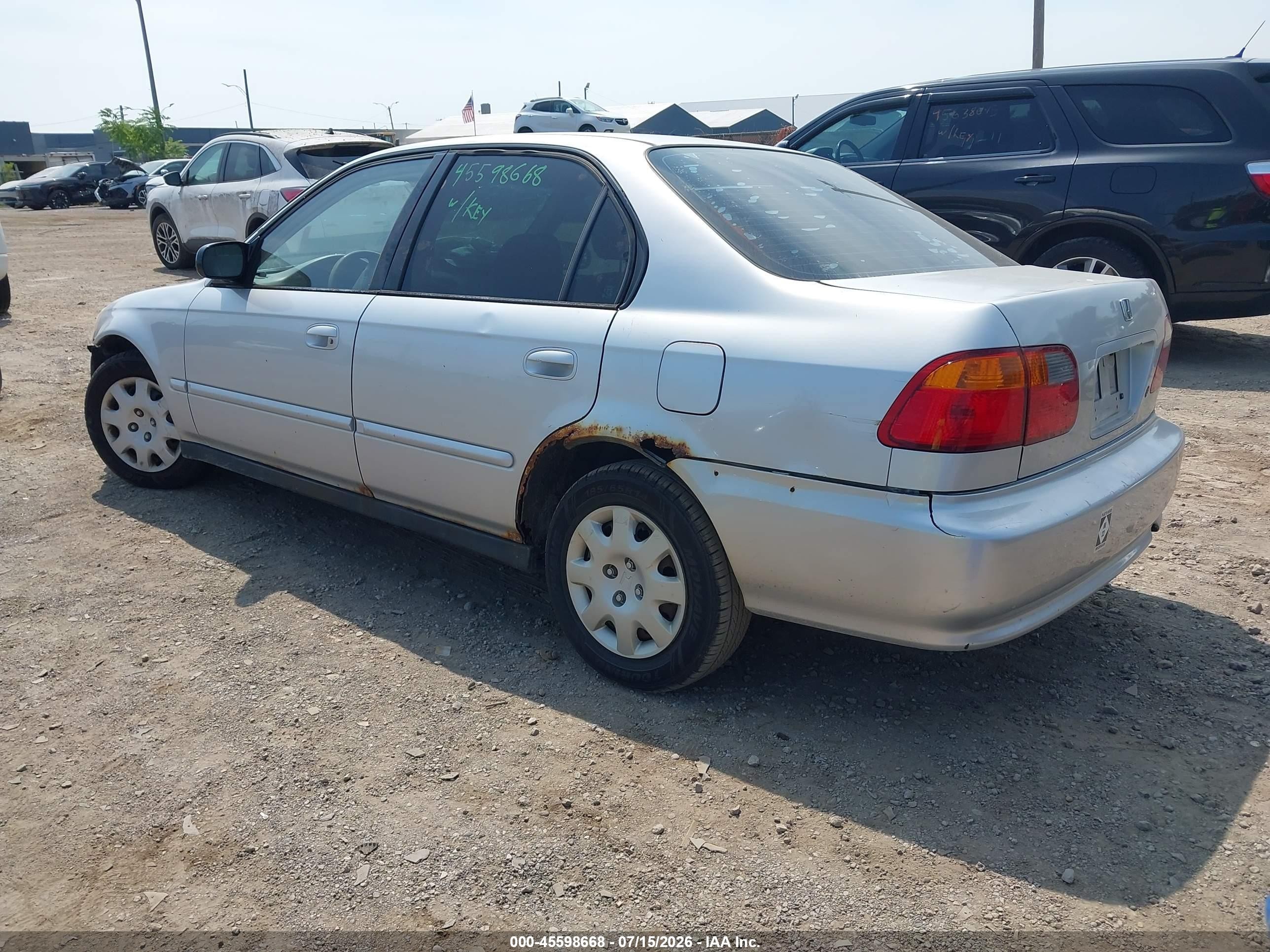 2000 Honda Civic Value Package Silver vin: 2HGEJ6614YH550008