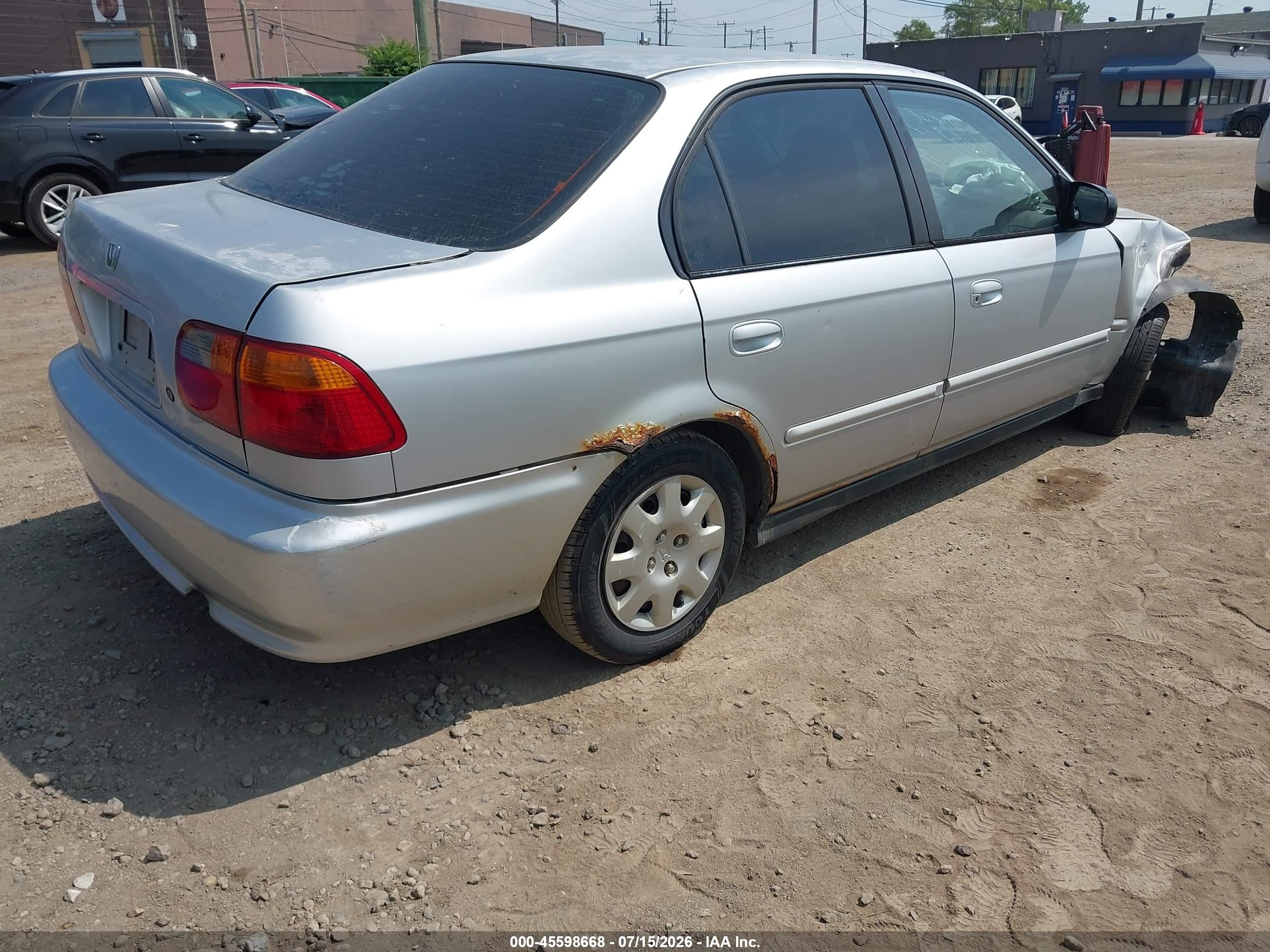 2000 Honda Civic Value Package Silver vin: 2HGEJ6614YH550008