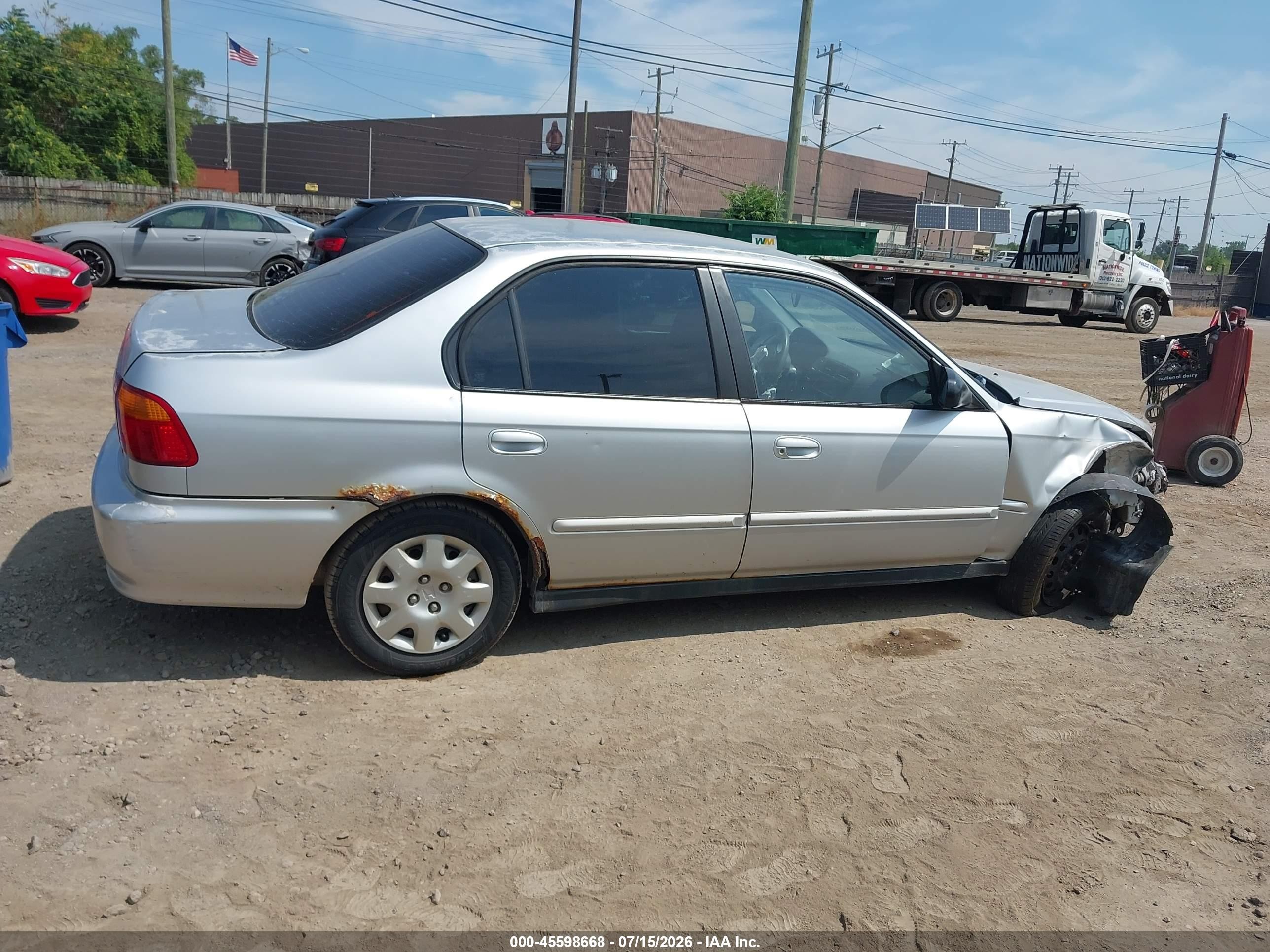 2000 Honda Civic Value Package Silver vin: 2HGEJ6614YH550008