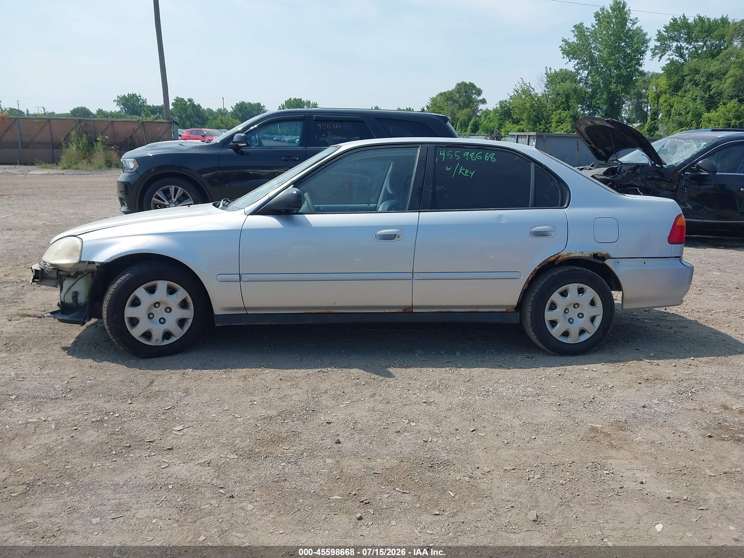 2000 Honda Civic Value Package Silver vin: 2HGEJ6614YH550008