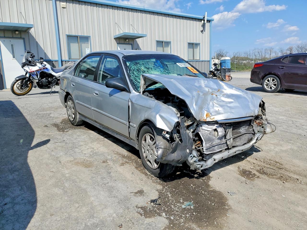 1999 Honda Civic Серый vin: 2HGEJ6615XH563252