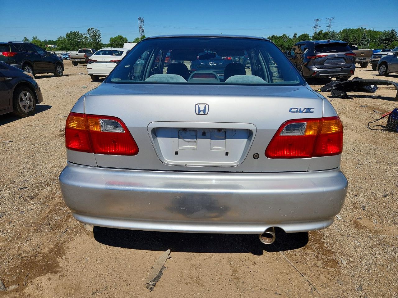1999 Honda Civic Base Silver vin: 2HGEJ6616XH586796