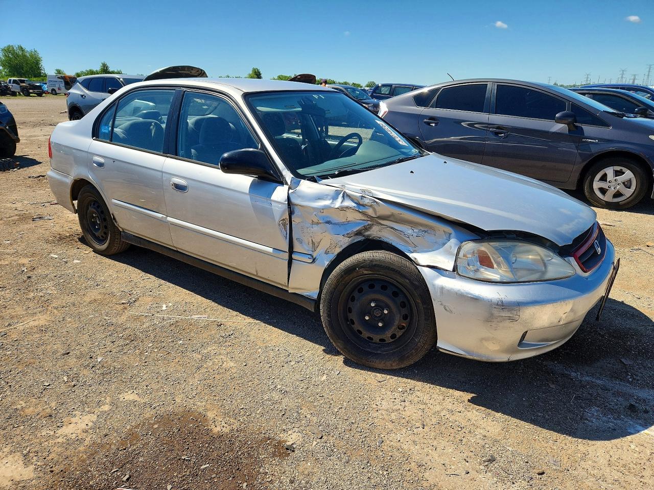 1999 Honda Civic Base Silver vin: 2HGEJ6616XH586796