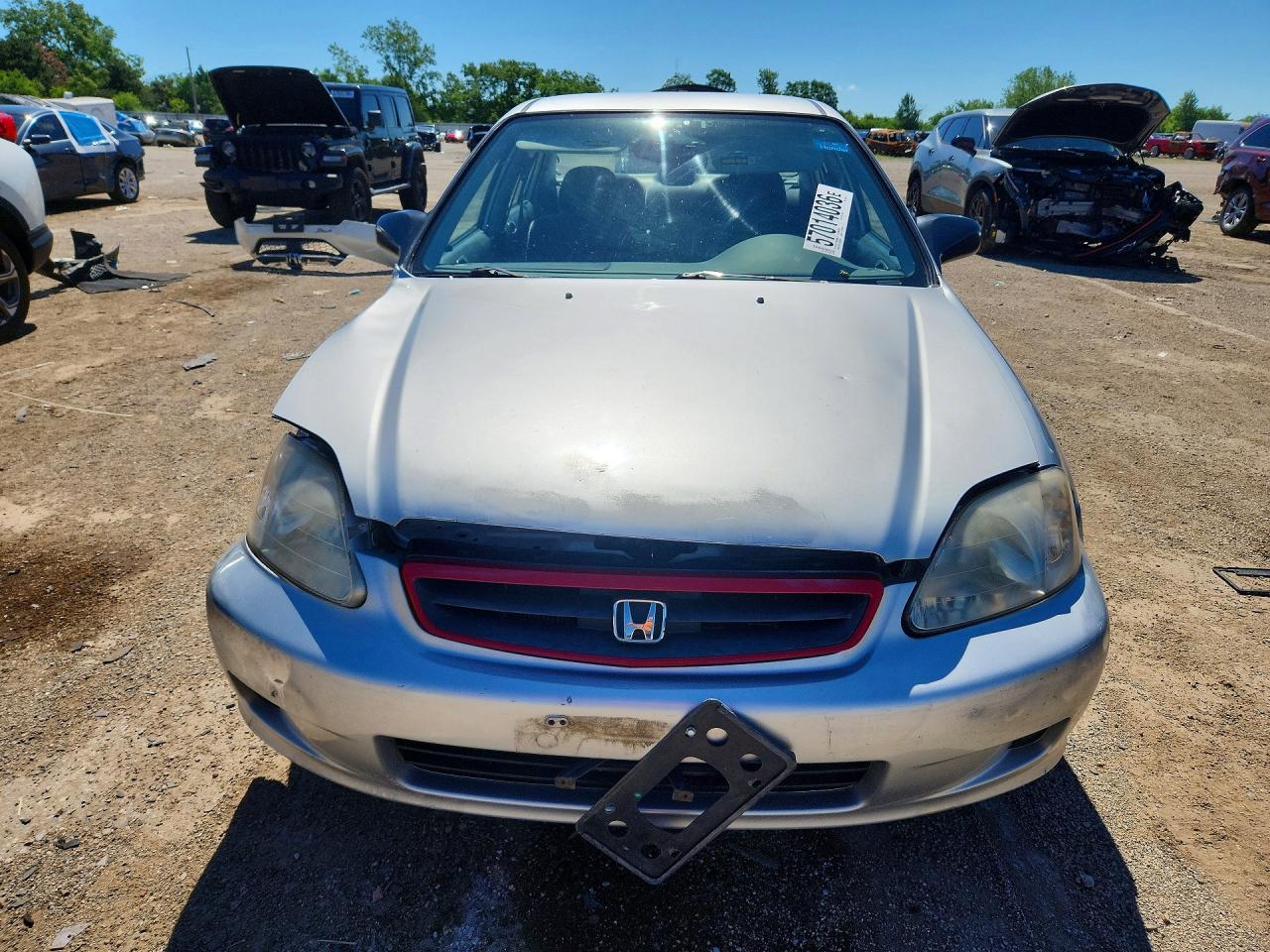 1999 Honda Civic Base Silver vin: 2HGEJ6616XH586796