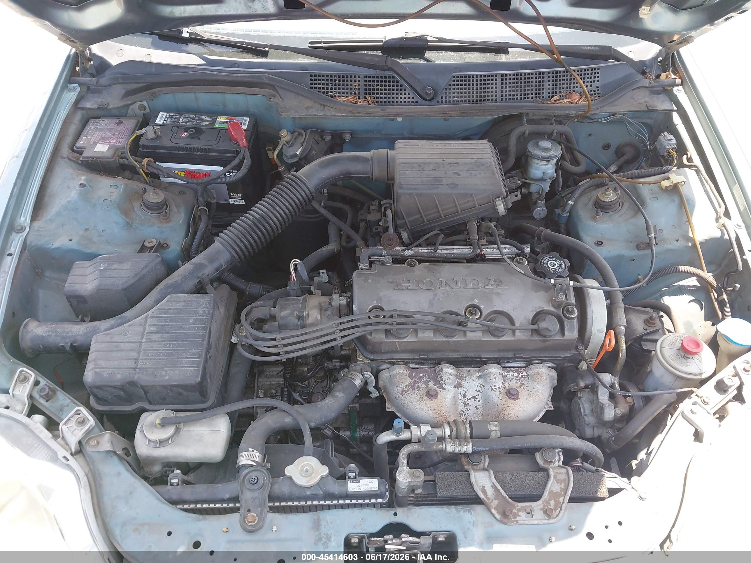 2000 Honda Civic Value Package Бирюзовый vin: 2HGEJ6616YH523120