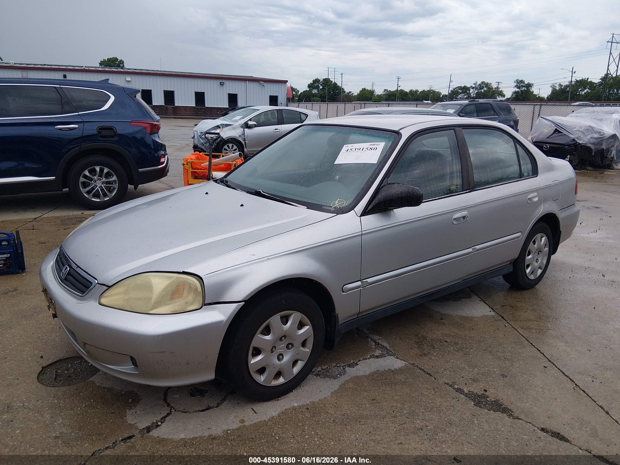 1999 Honda Civic Value Package Gray vin: 2HGEJ6617XH513601