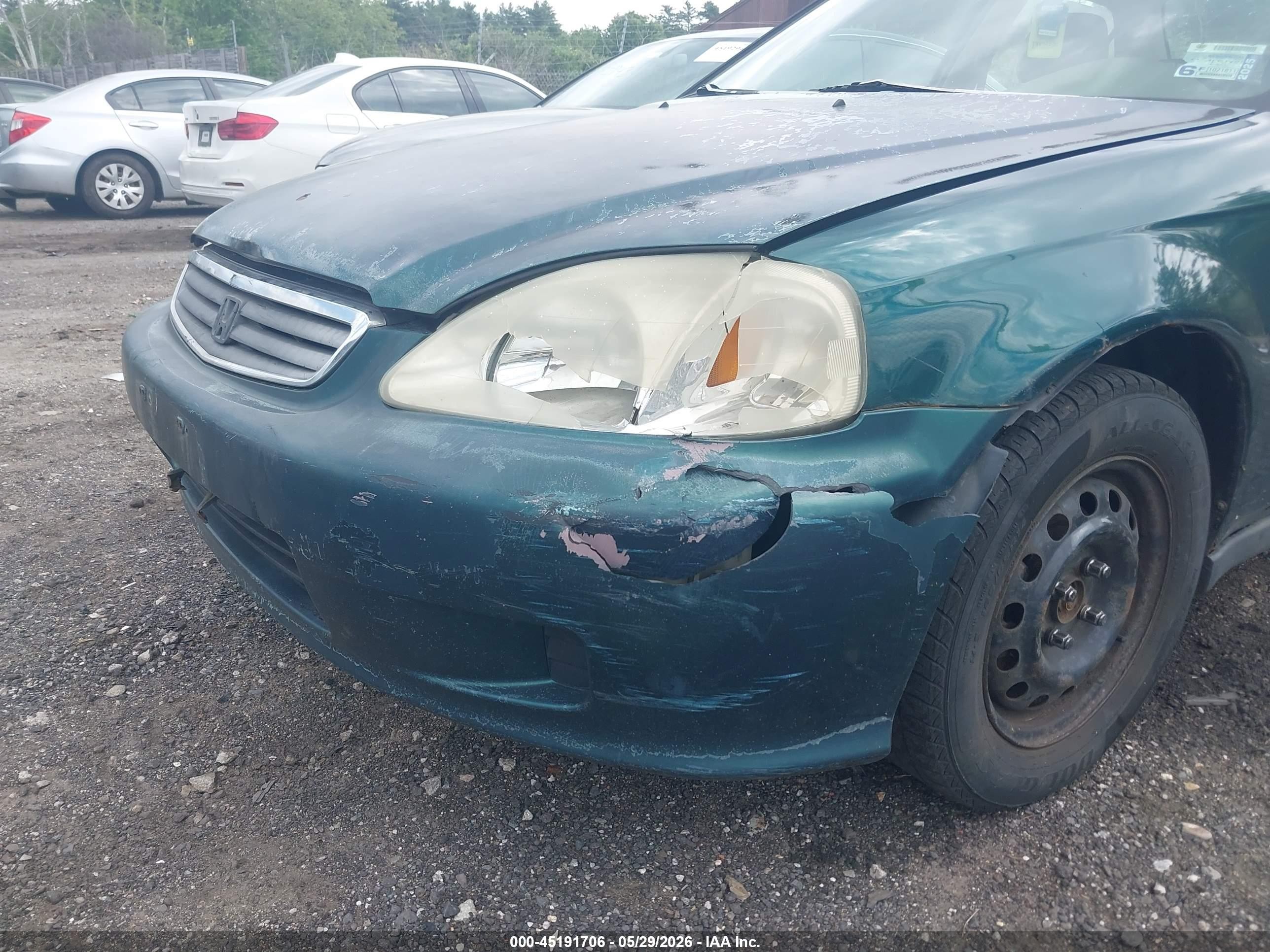 2000 Honda Civic Value Package Green vin: 2HGEJ6617YH527337