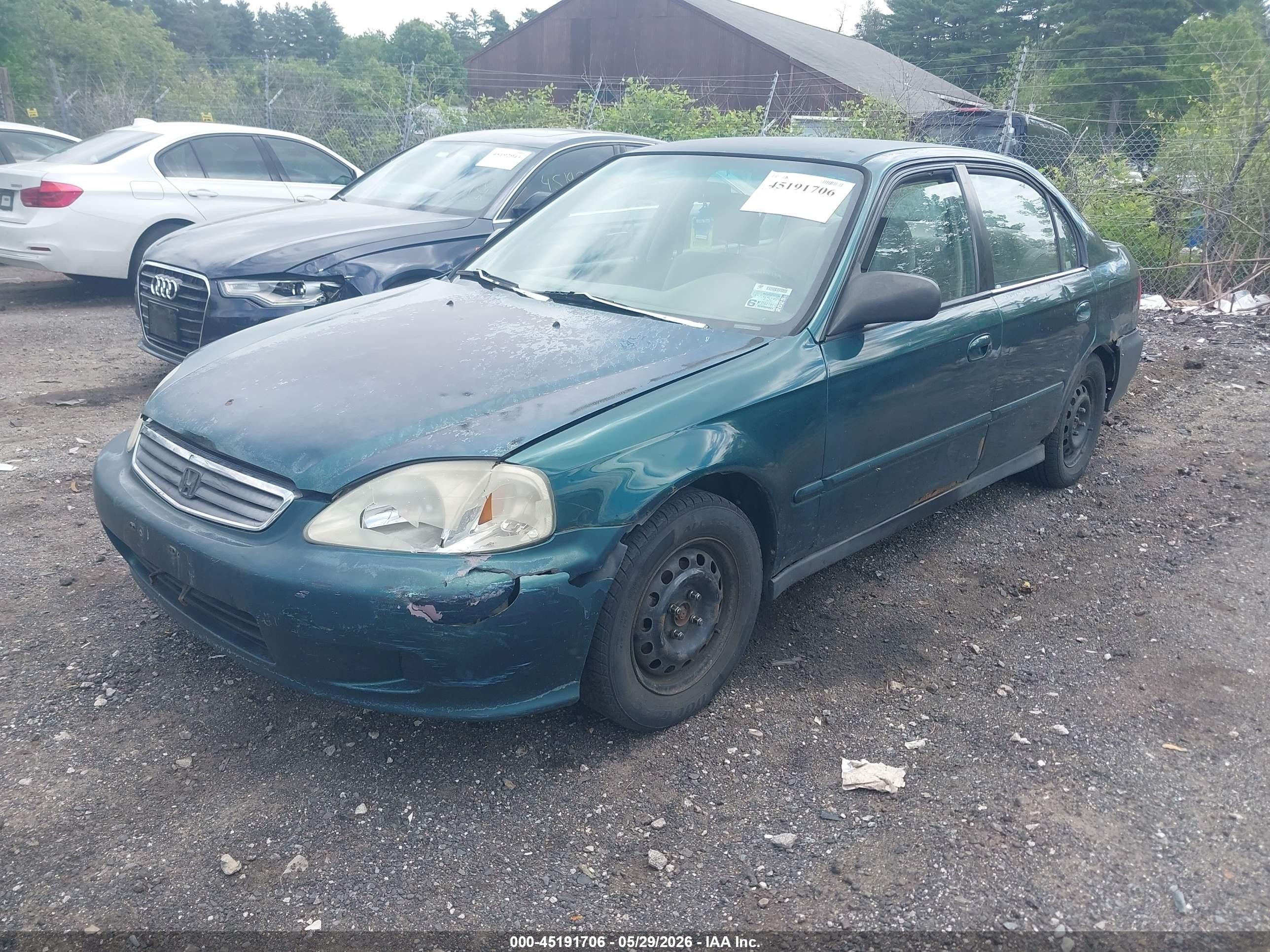 2000 Honda Civic Value Package Green vin: 2HGEJ6617YH527337